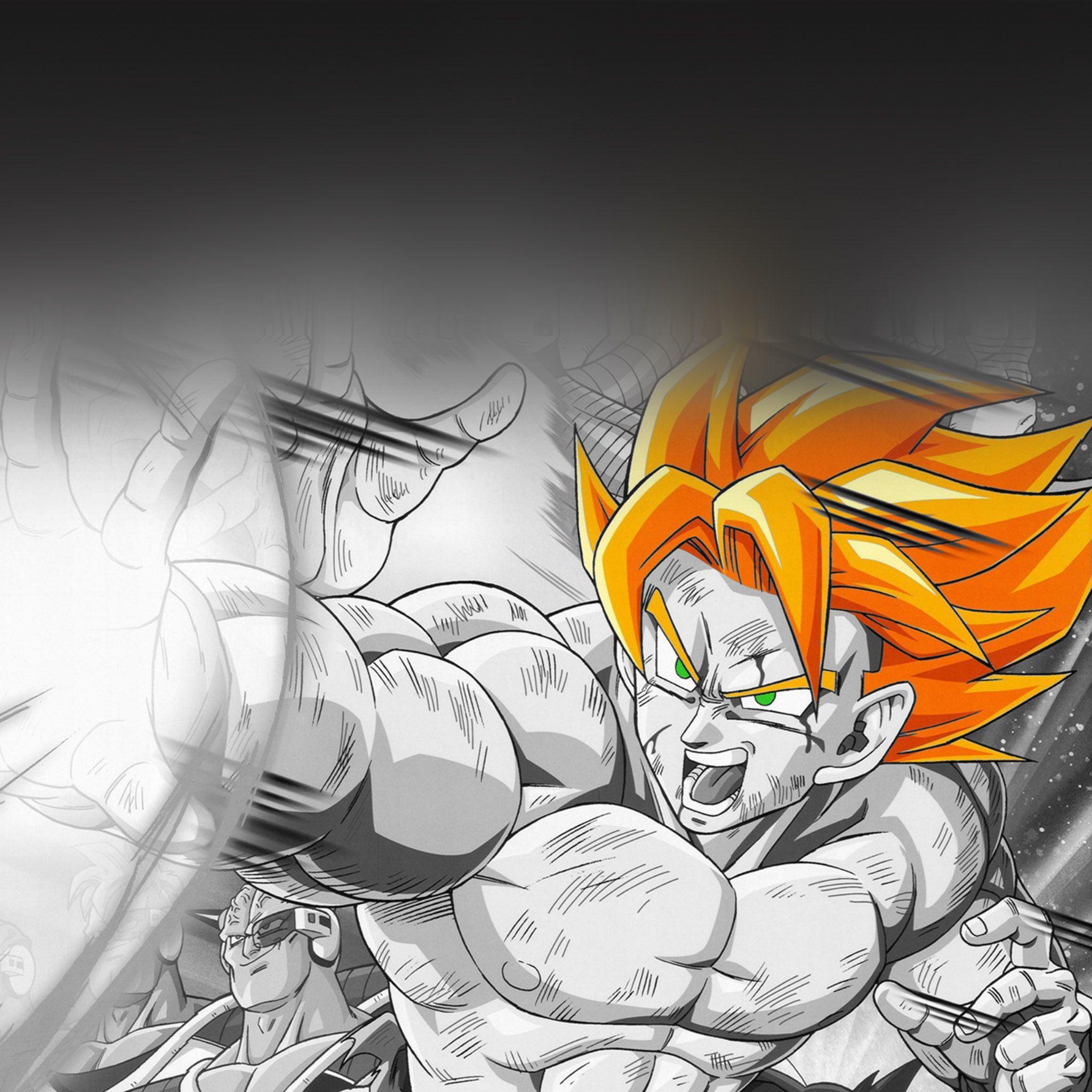 2048x2048 FREEIOS7. Dragon Ball Goku Angry HD IPhone IPad