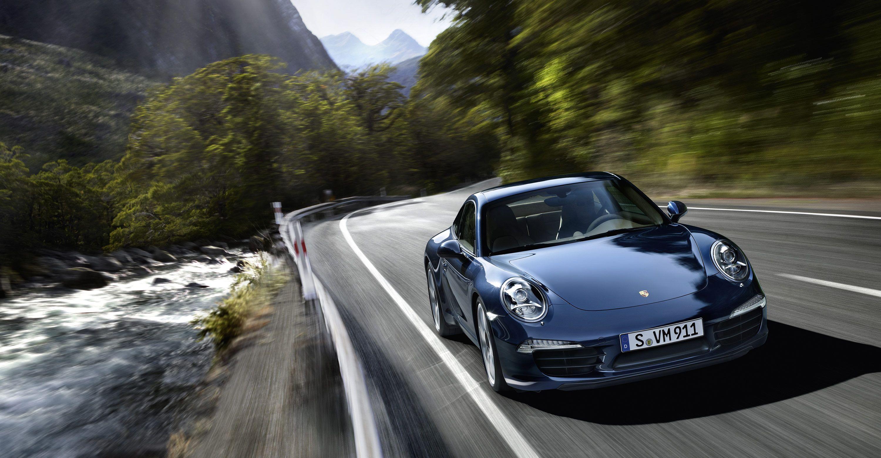 3000x1560 blue Porsche 911 Carrera S wallpaper
