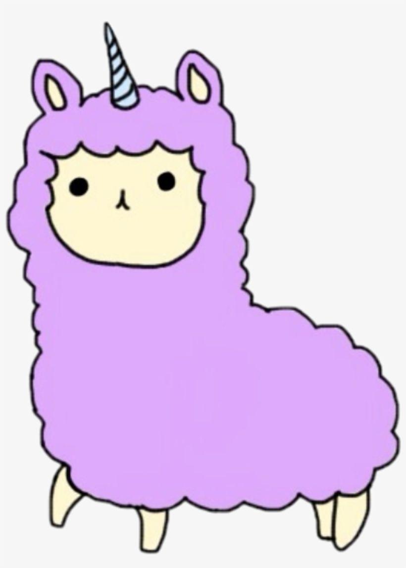 820x1148 art #sticker #kawaii #unicorn #llama #cute #awesome