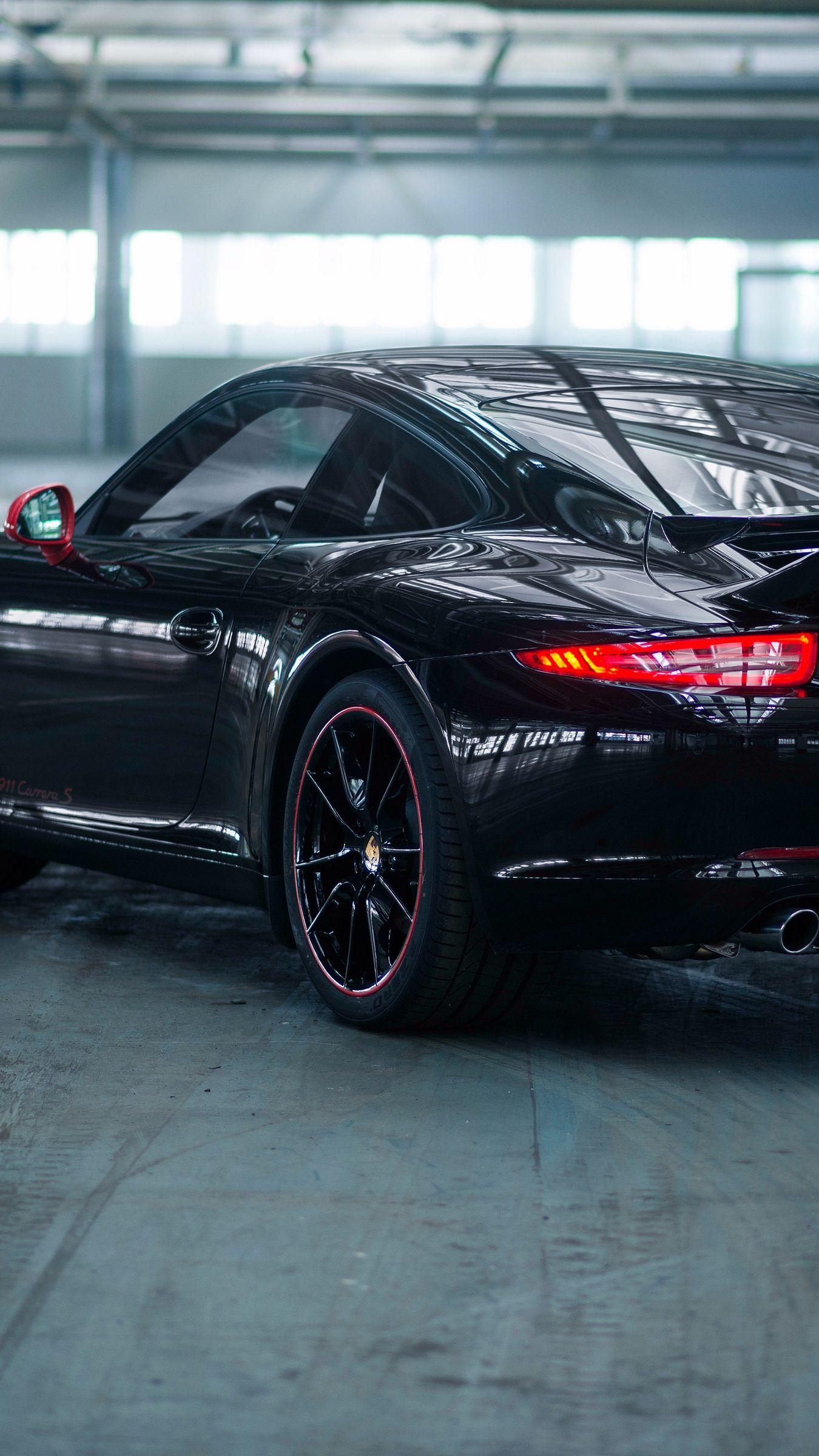 1350x2400 Download wallpaper 1350x2400 porsche, carrera, black