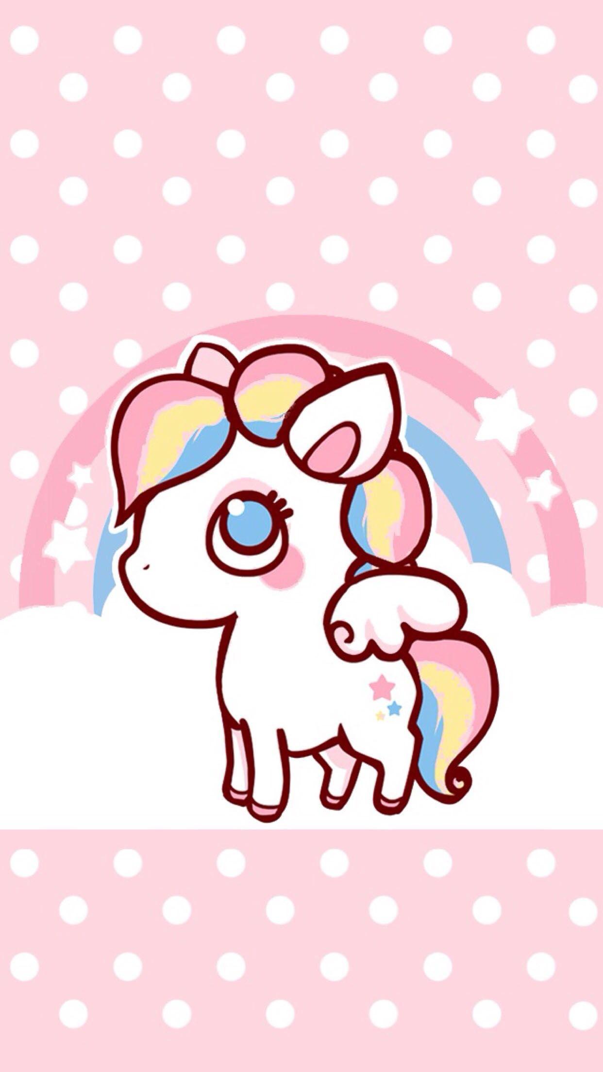 1242x2208 Rainbow Pony lock screen. Phone wallpaper in 2019