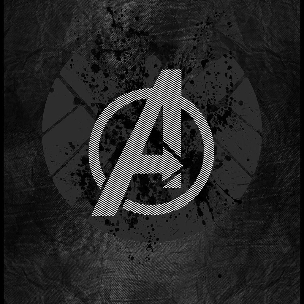 1024x1024 Android wallpaper. avengers logo art hero dark
