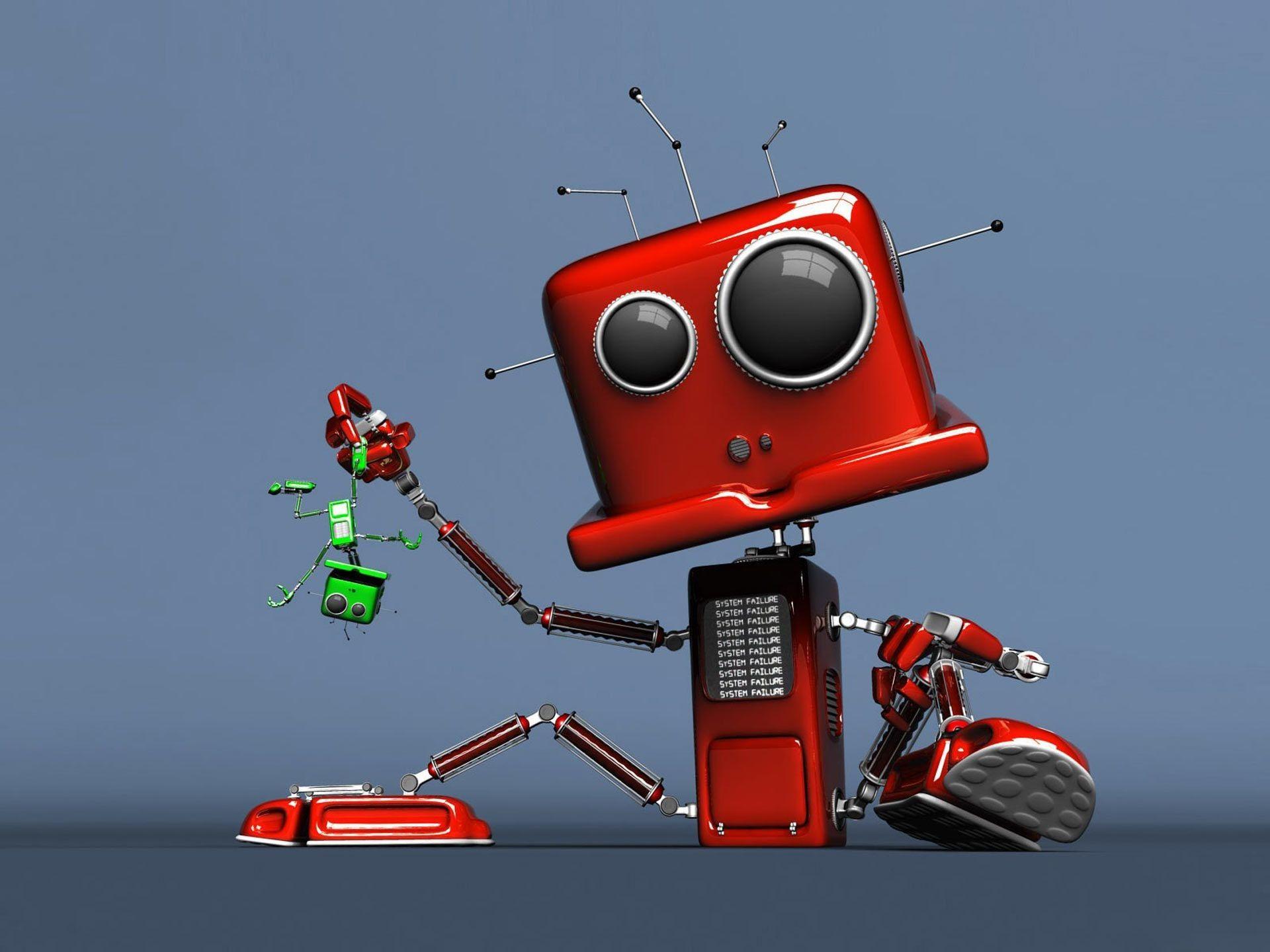 1920x1440 Cute Robot Wallpaper
