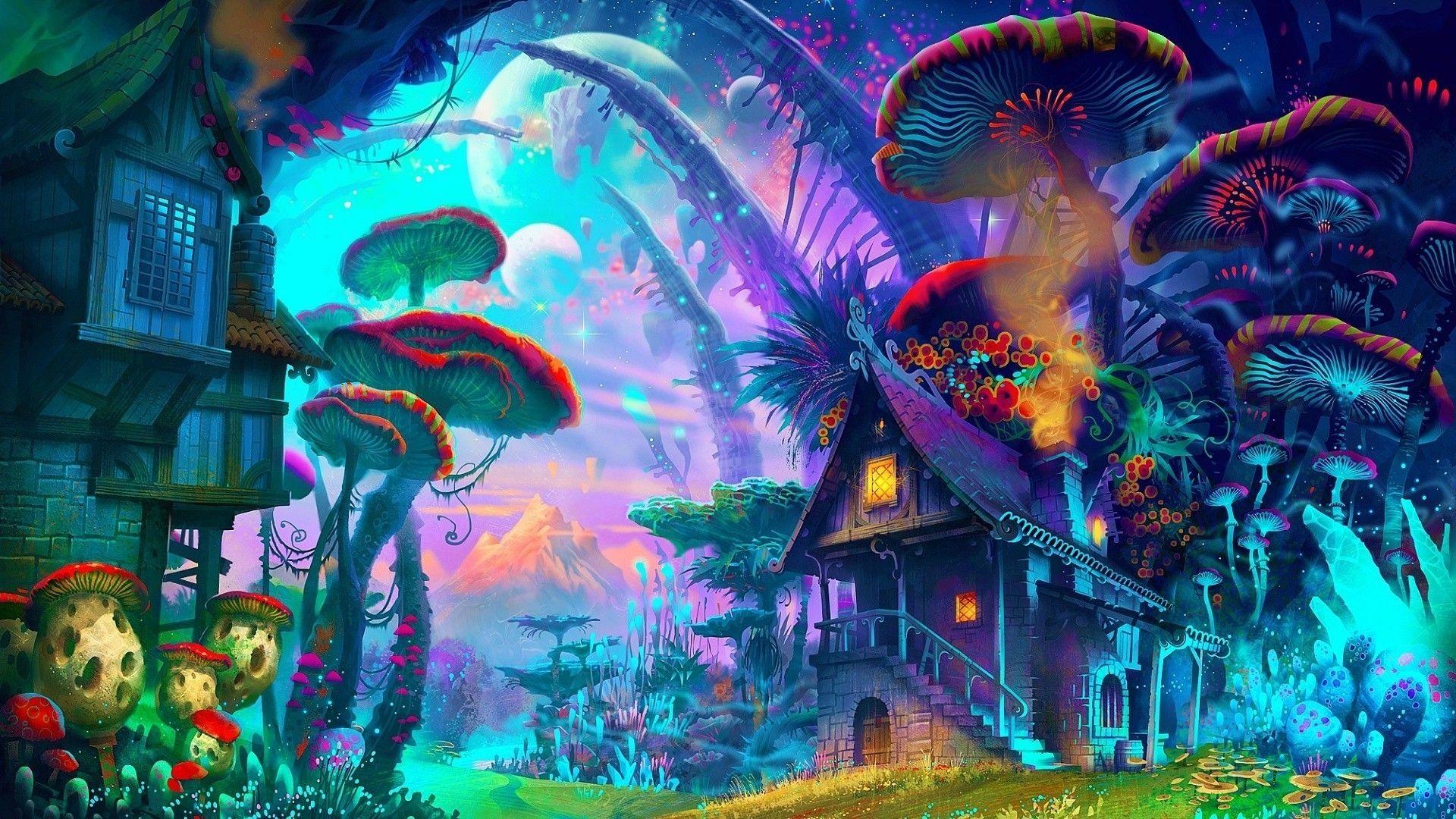1920x1080 Mary Jane Weed Wallpaper Trippy - Rick And Morty Mushroom World