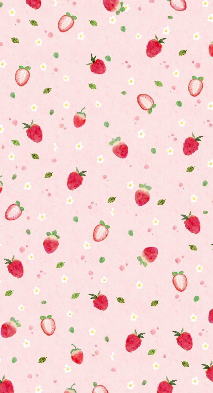 Kawaii Strawberry iPhone Wallpapers  Top Free Kawaii Strawberry iPhone  Backgrounds  WallpaperAccess