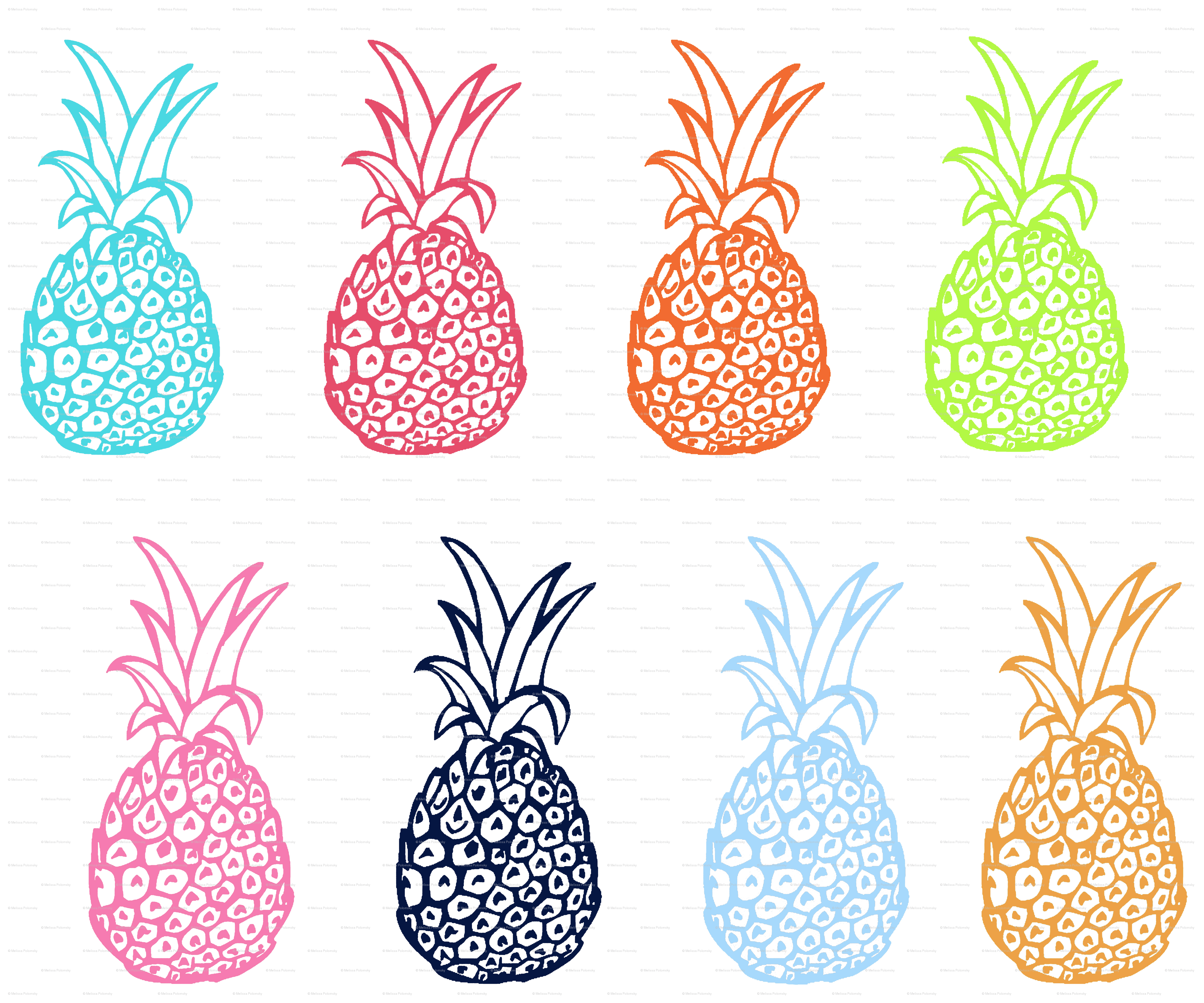 4500x3750 Tumblr Summer Wallpaper Pineapple