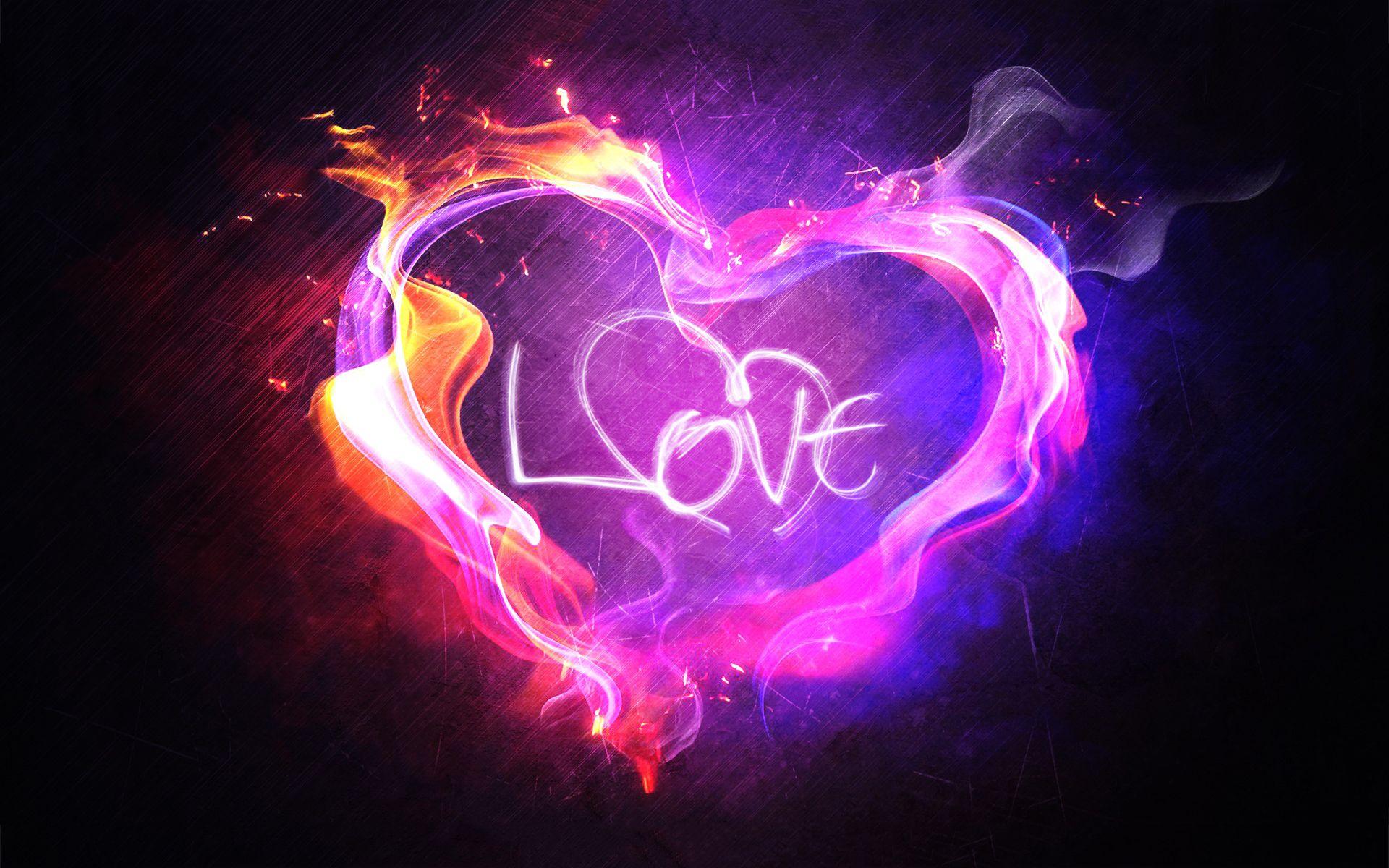 1920x1200 Heart love flame wallpaperx1200