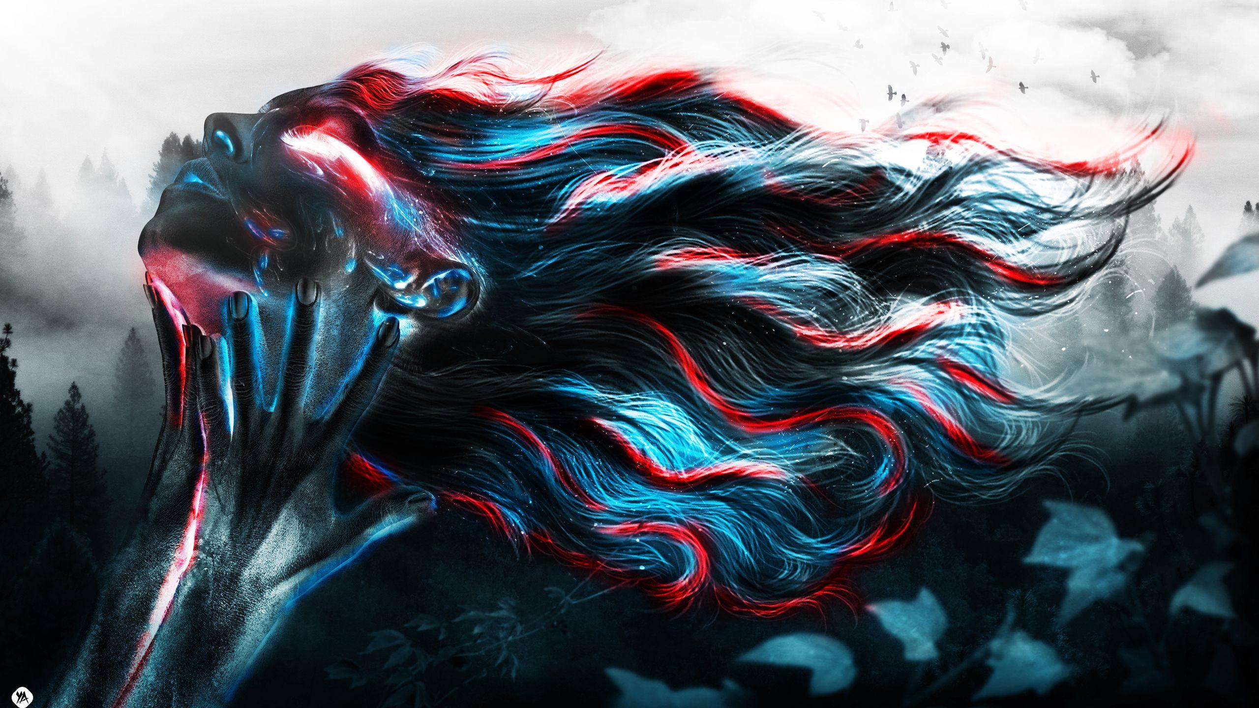 2560x1440 WALLPAPERS HD: Neon Girl