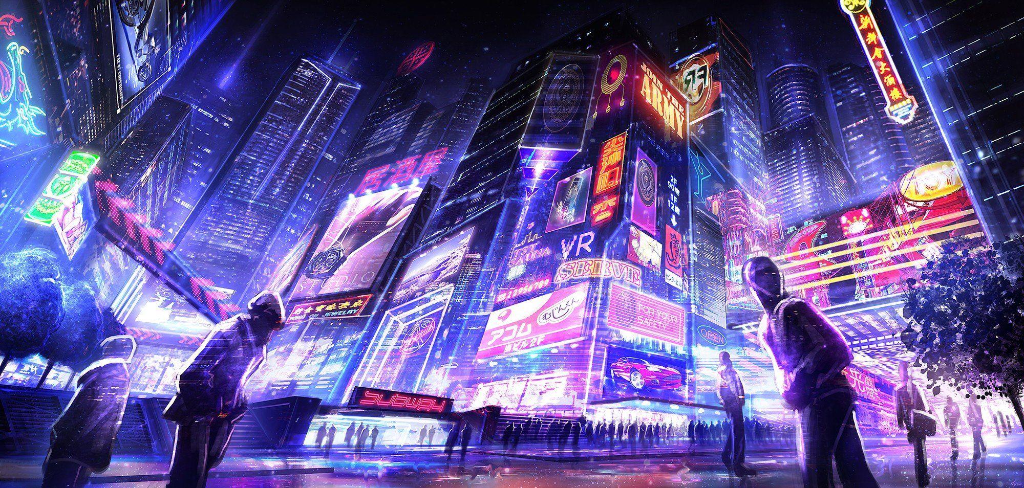 Cyberpunk City Sci-Fi 4K Wallpaper #4.13