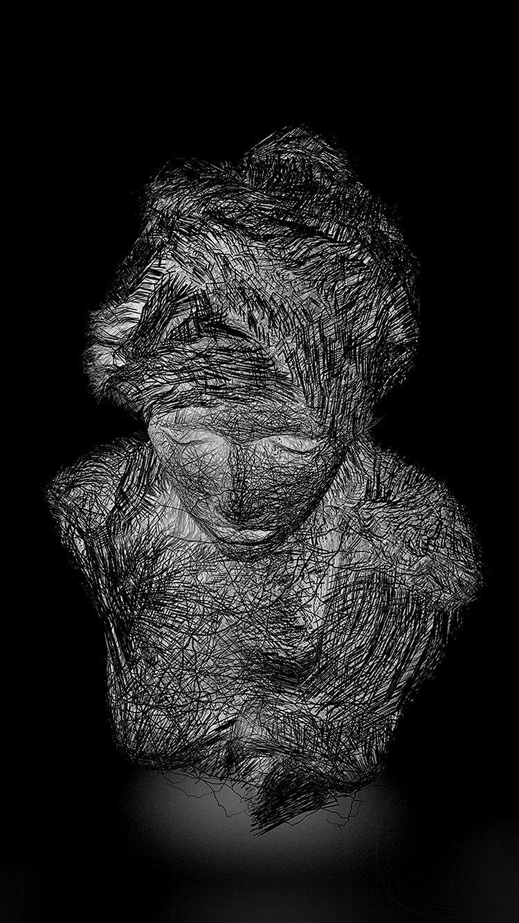 750x1334 iPhone wallpaper. face line fine