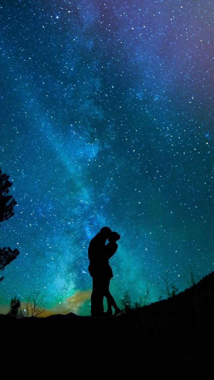 750x1334 Download 750x1334 wallpaper couple, romantic night