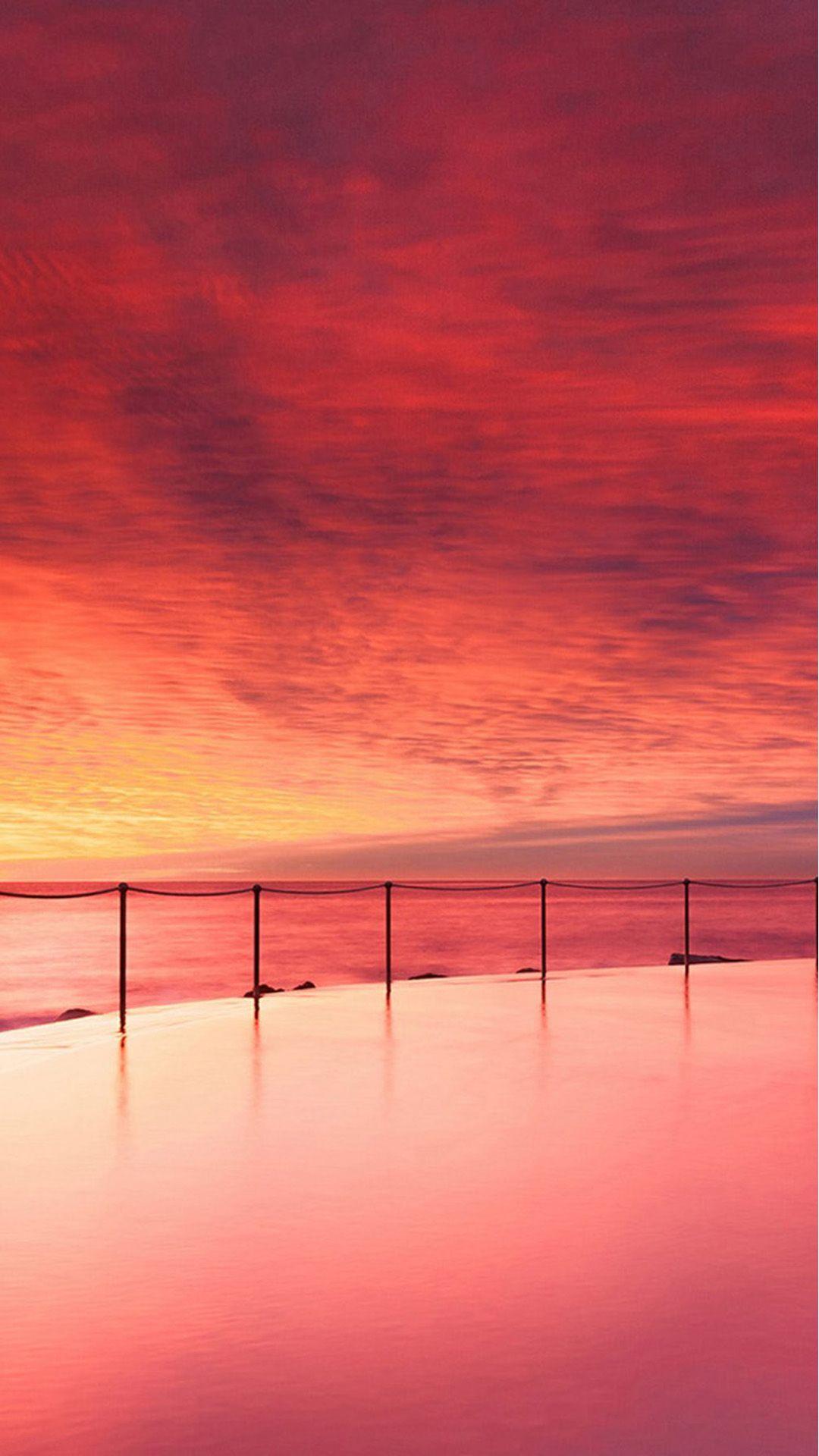 1080x1920 Wonderful Sunset Beautiful Beach Skyscape iPhone 8