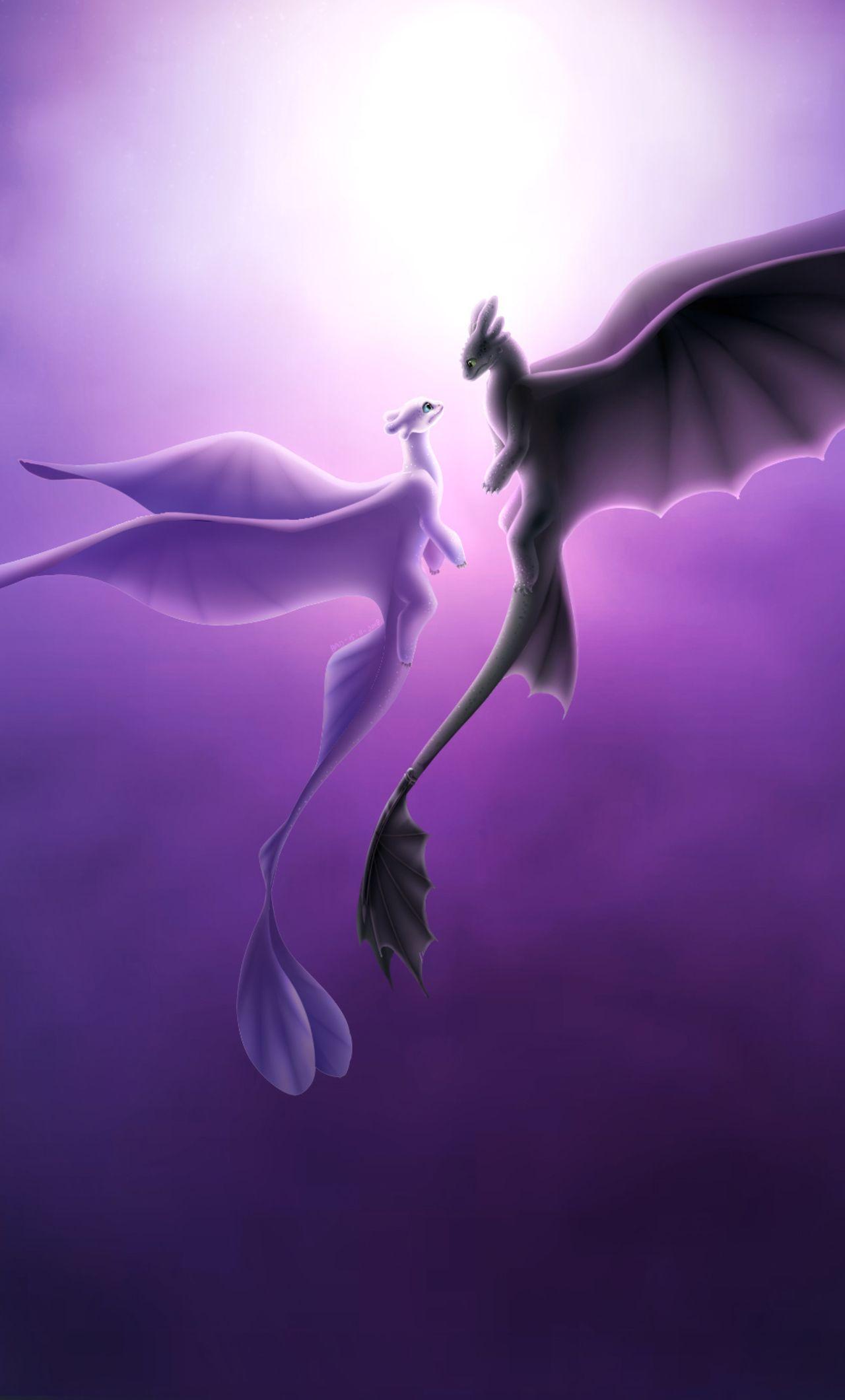1280x2120 Toothless And Light Fury Romantic Love iPhone