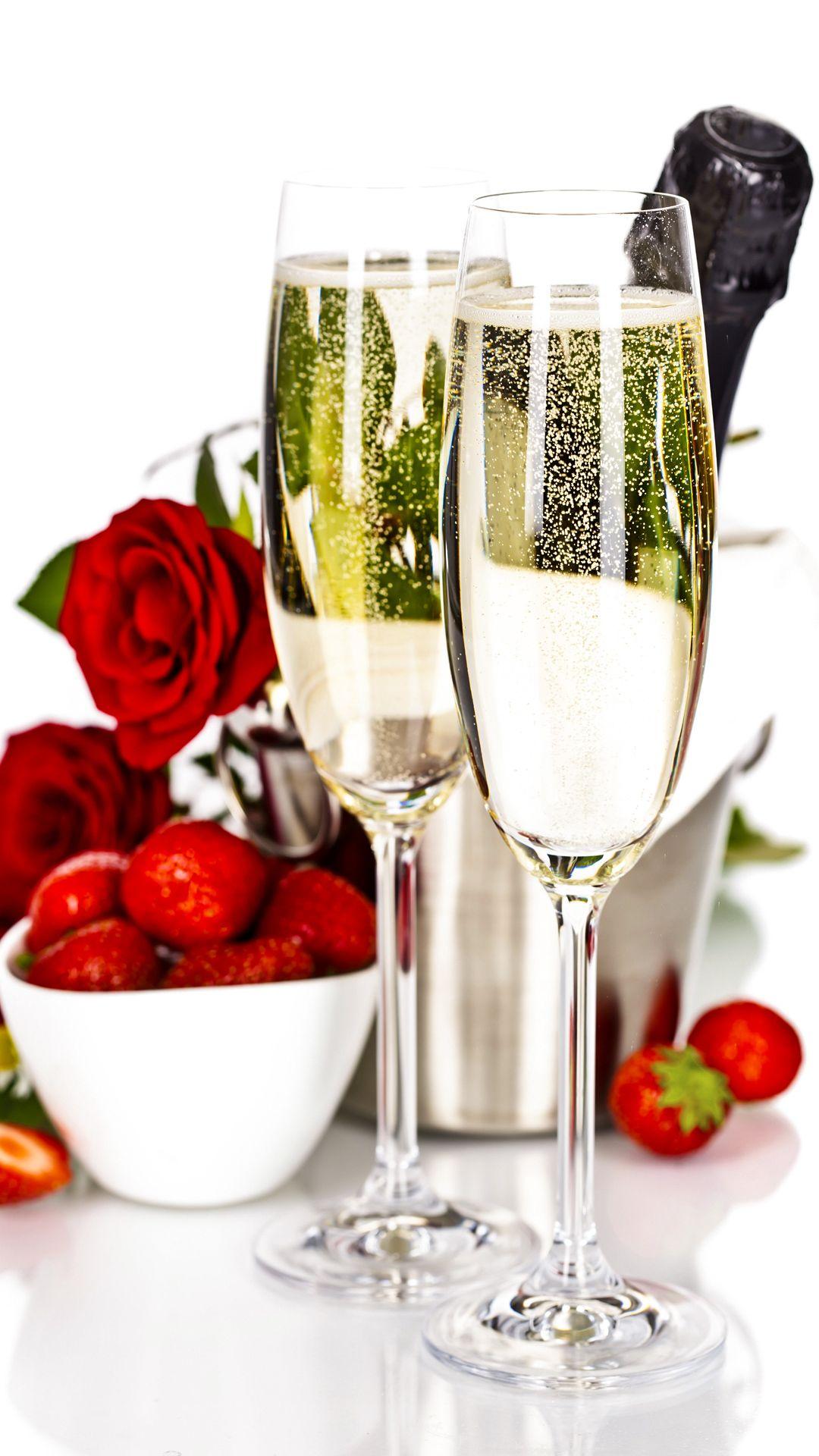 1080x1920 Romantic iPhone 7 Plus Wallpaper with Champagne
