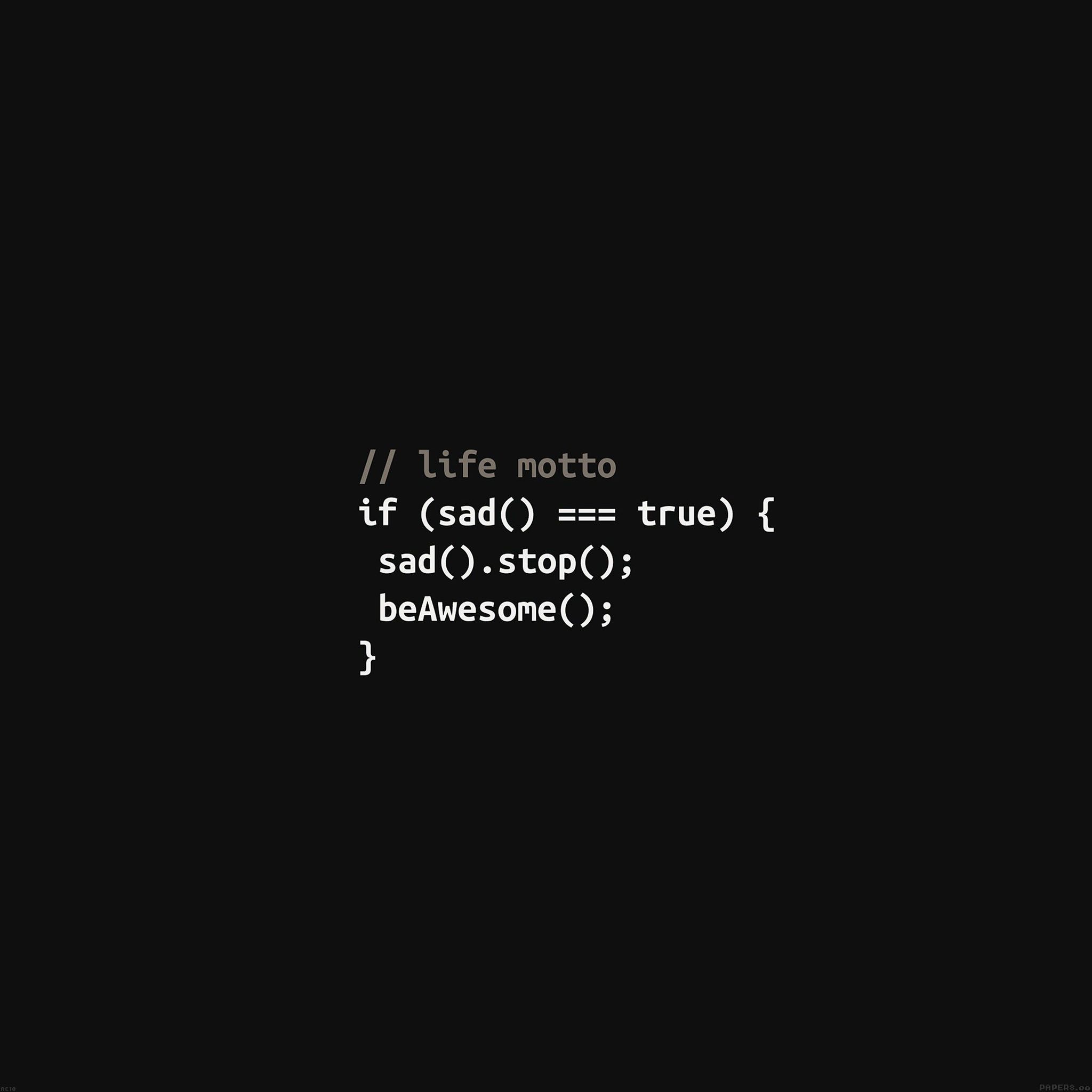 2048x2048 Wallpaper Programmers Life Motto