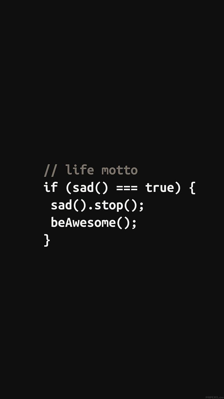 750x1334 Wallpaper Programmers Life Motto