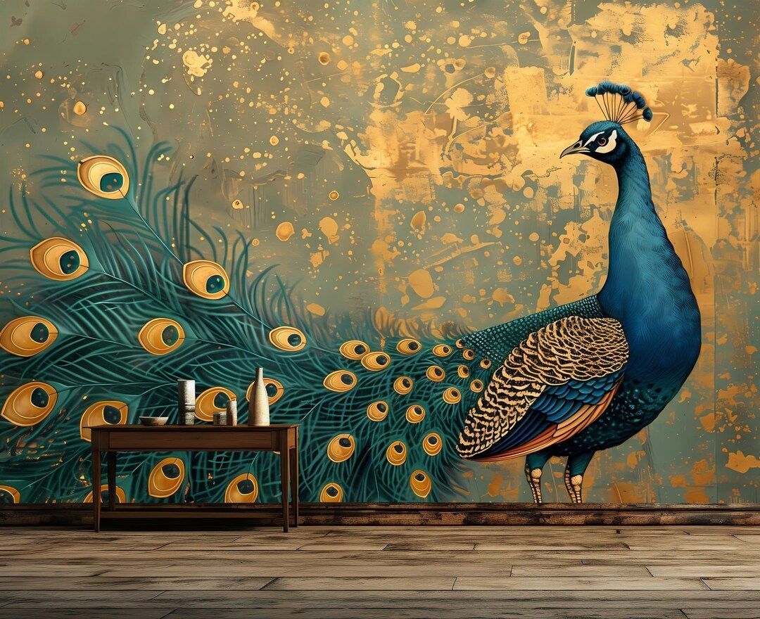 1080x880 Vintage Chinoiserie Peacock Luxury