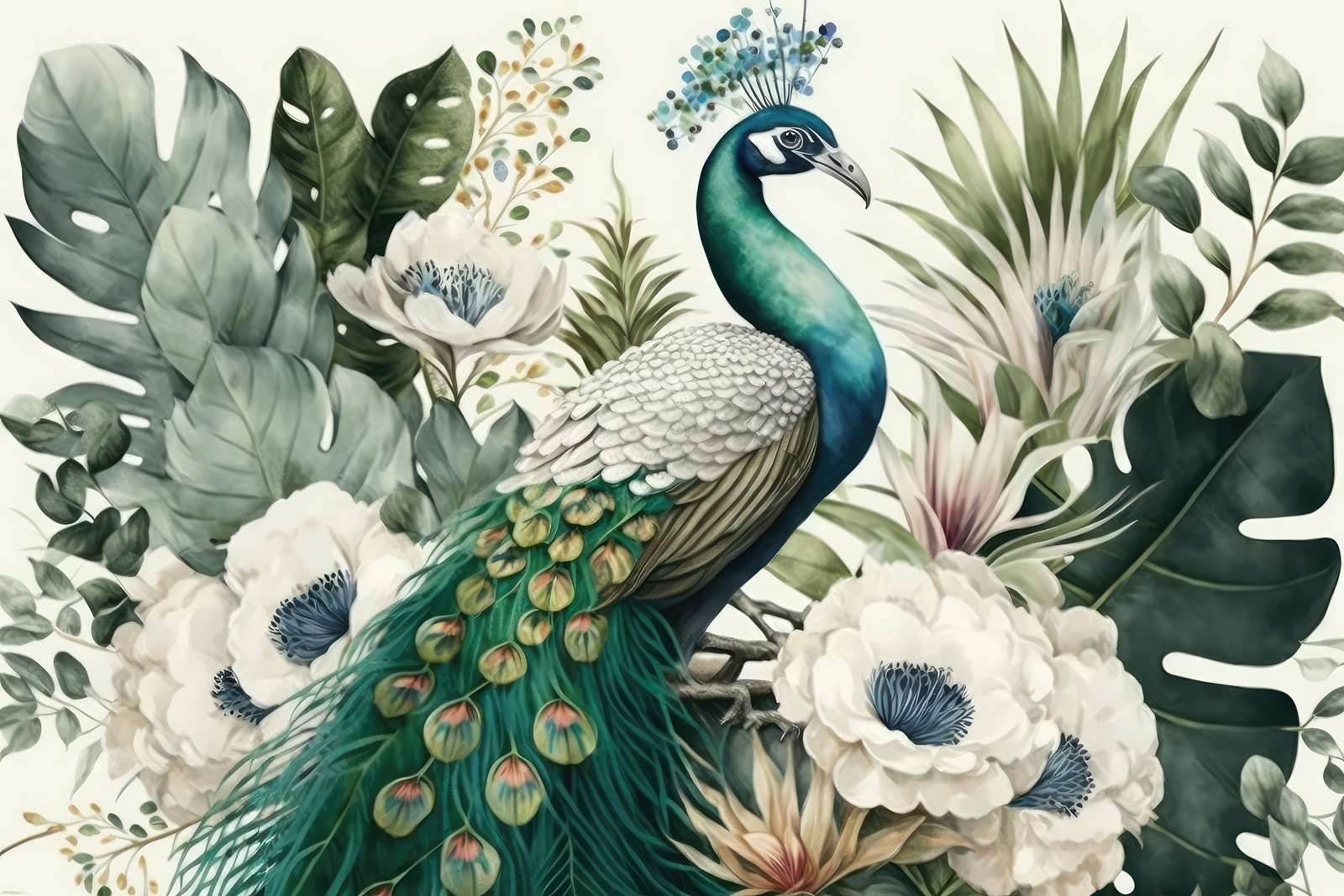 1600x1067 Peacock Flora in Harmony