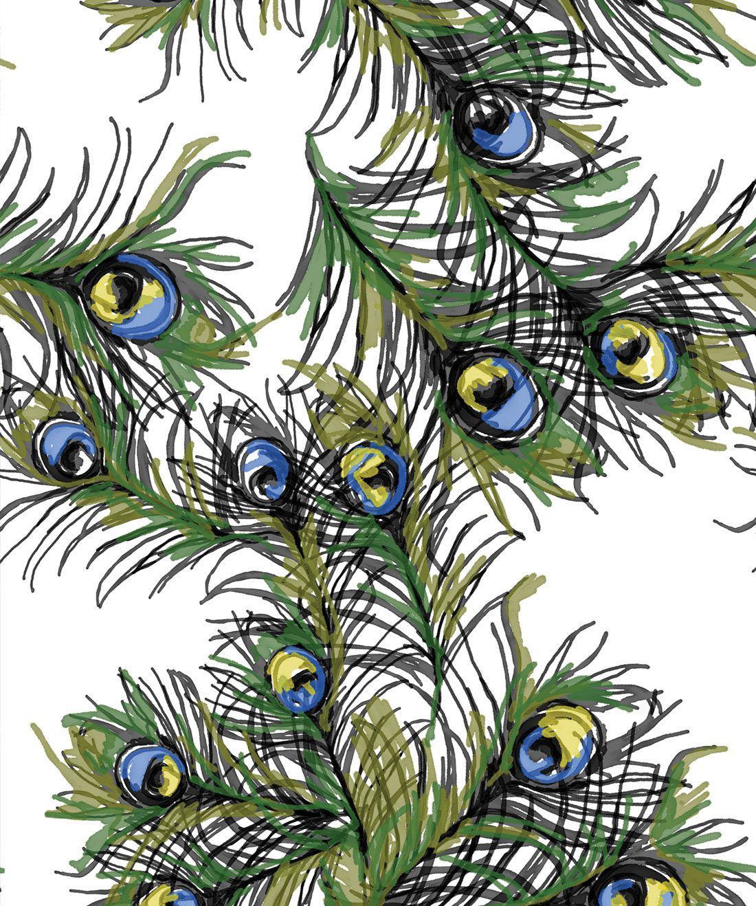 1100x1318 Ruffled Feathers • Peacock Wallpaper