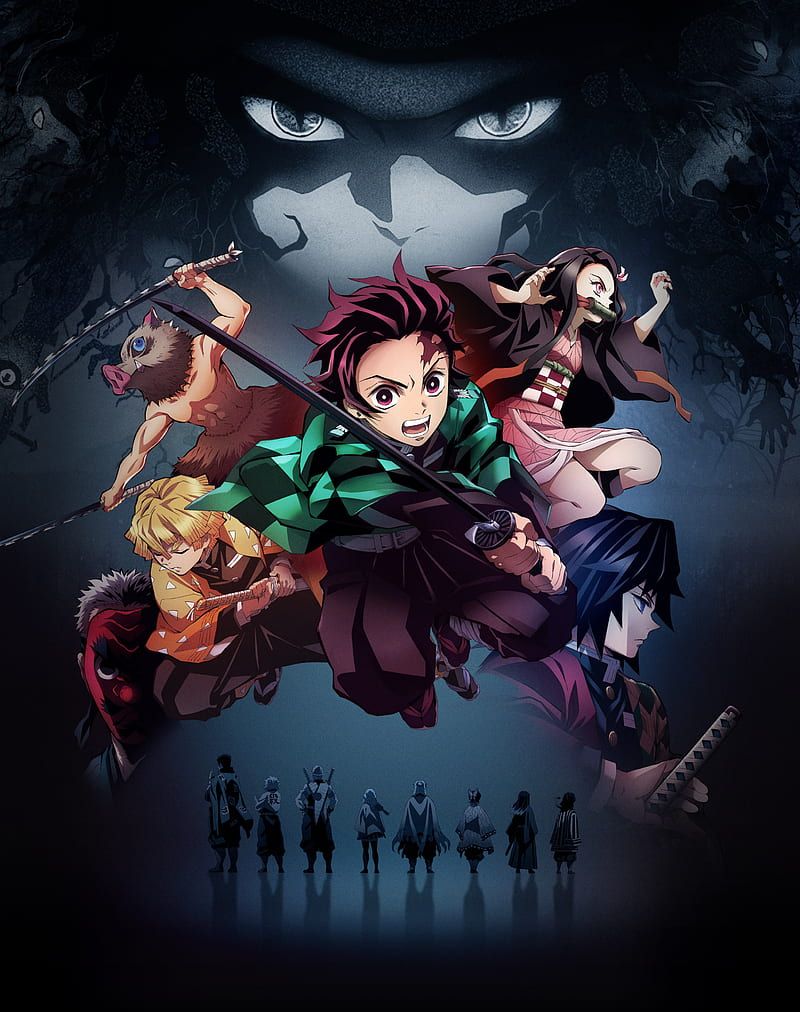 800x1012 Demon Slayer group, anime, demonslayer