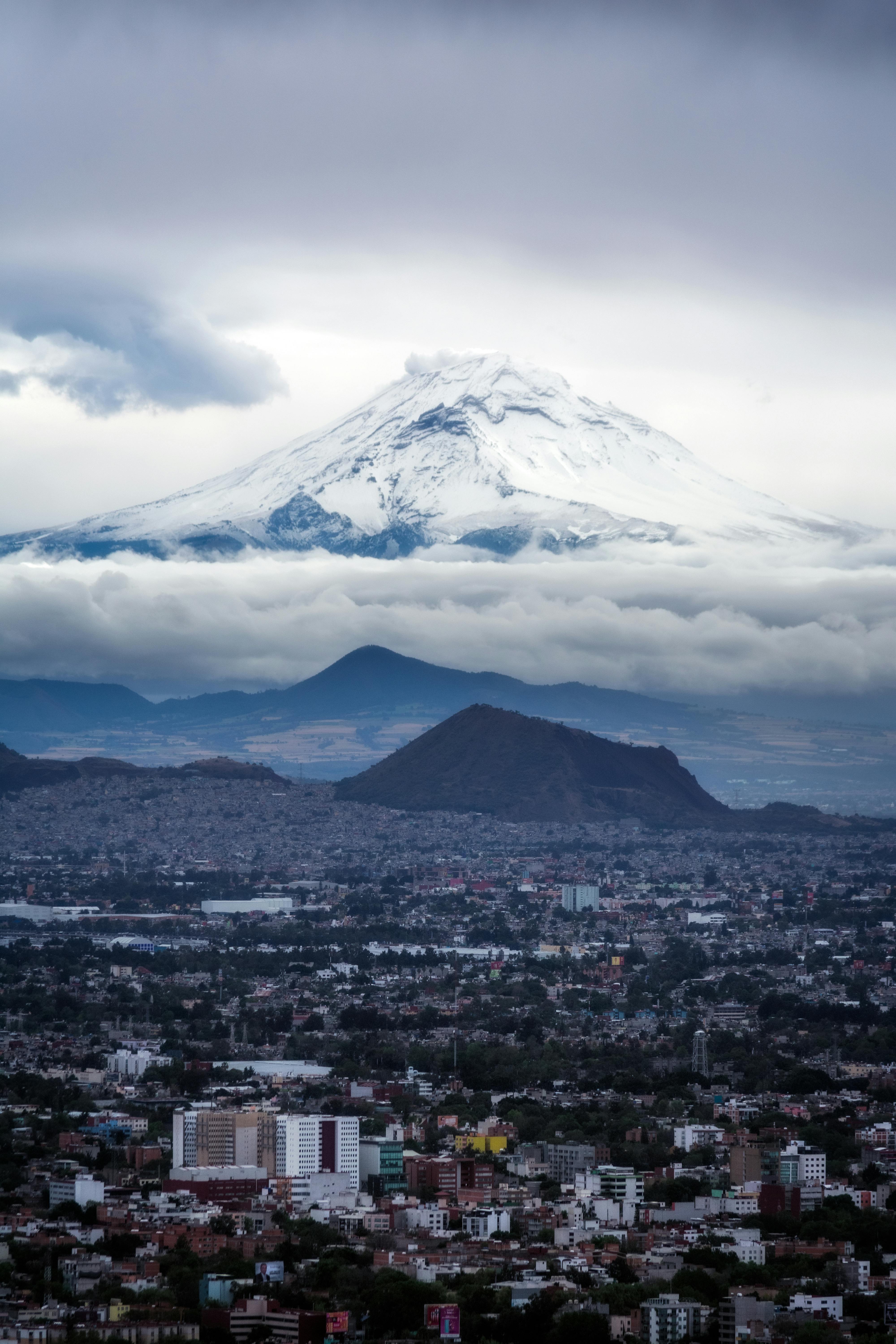 4000x6000 Volcano Mountain over City · Free Stock