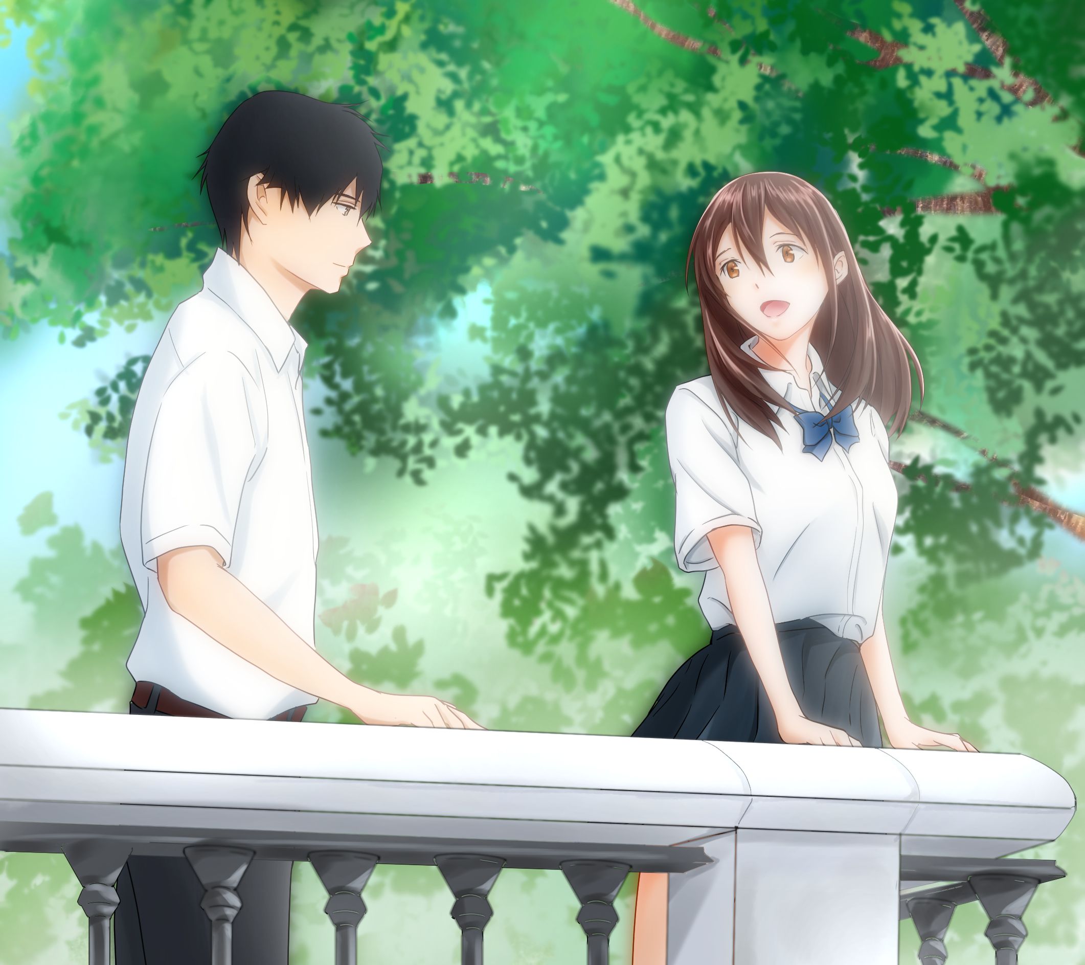 2122x1887 Anime, Sakura Yamauchi, Haruki Shiga, I