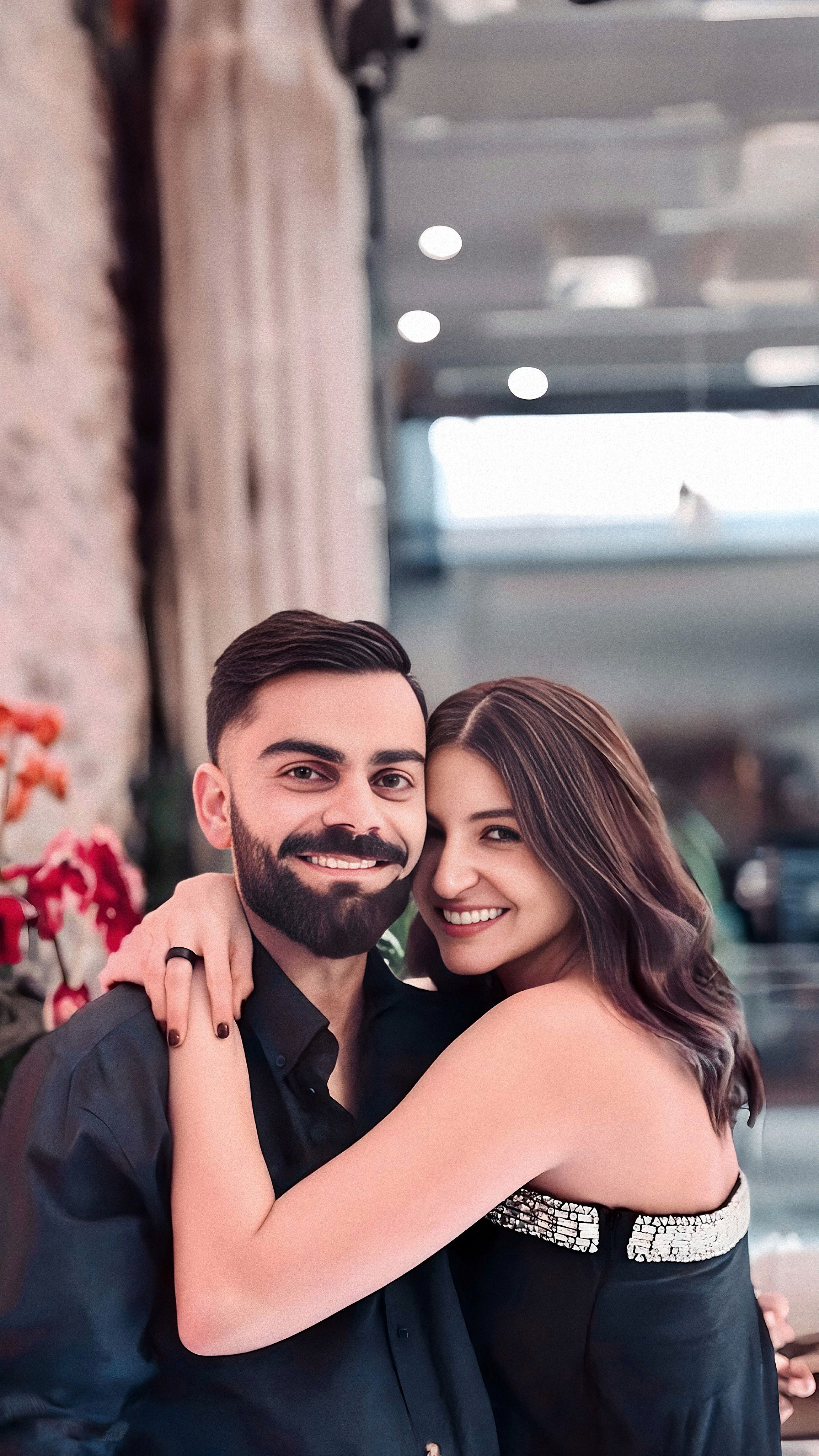 2304x4096 anushka, virat kohli wallpaper