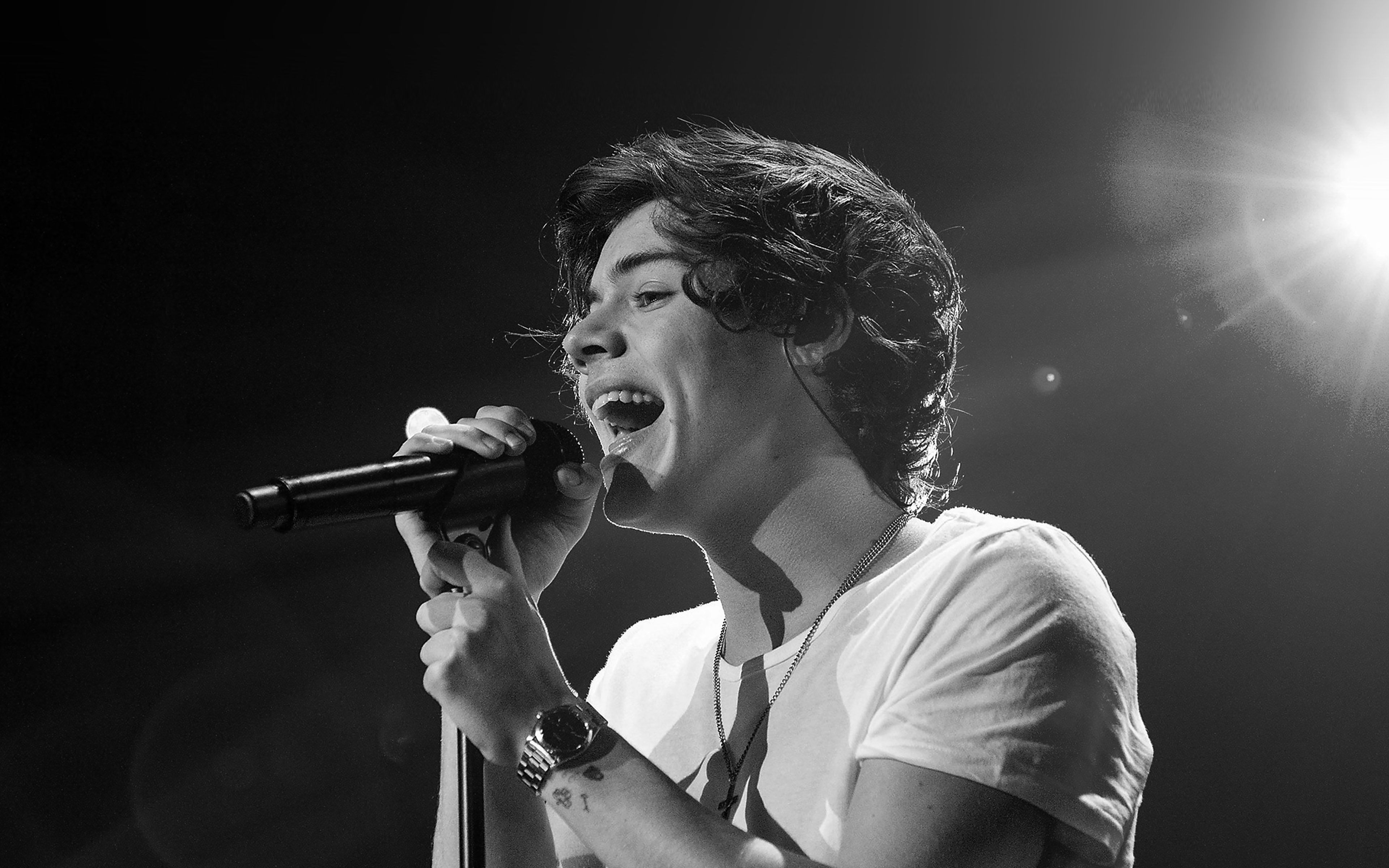 3840x2400 Harry Styles Singing Band Music
