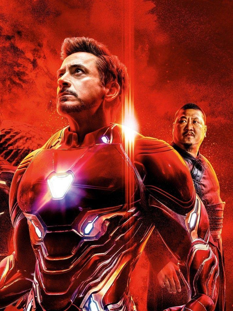 768x1024 Download 768x1024 Avengers, Iron Man Team, Artwork