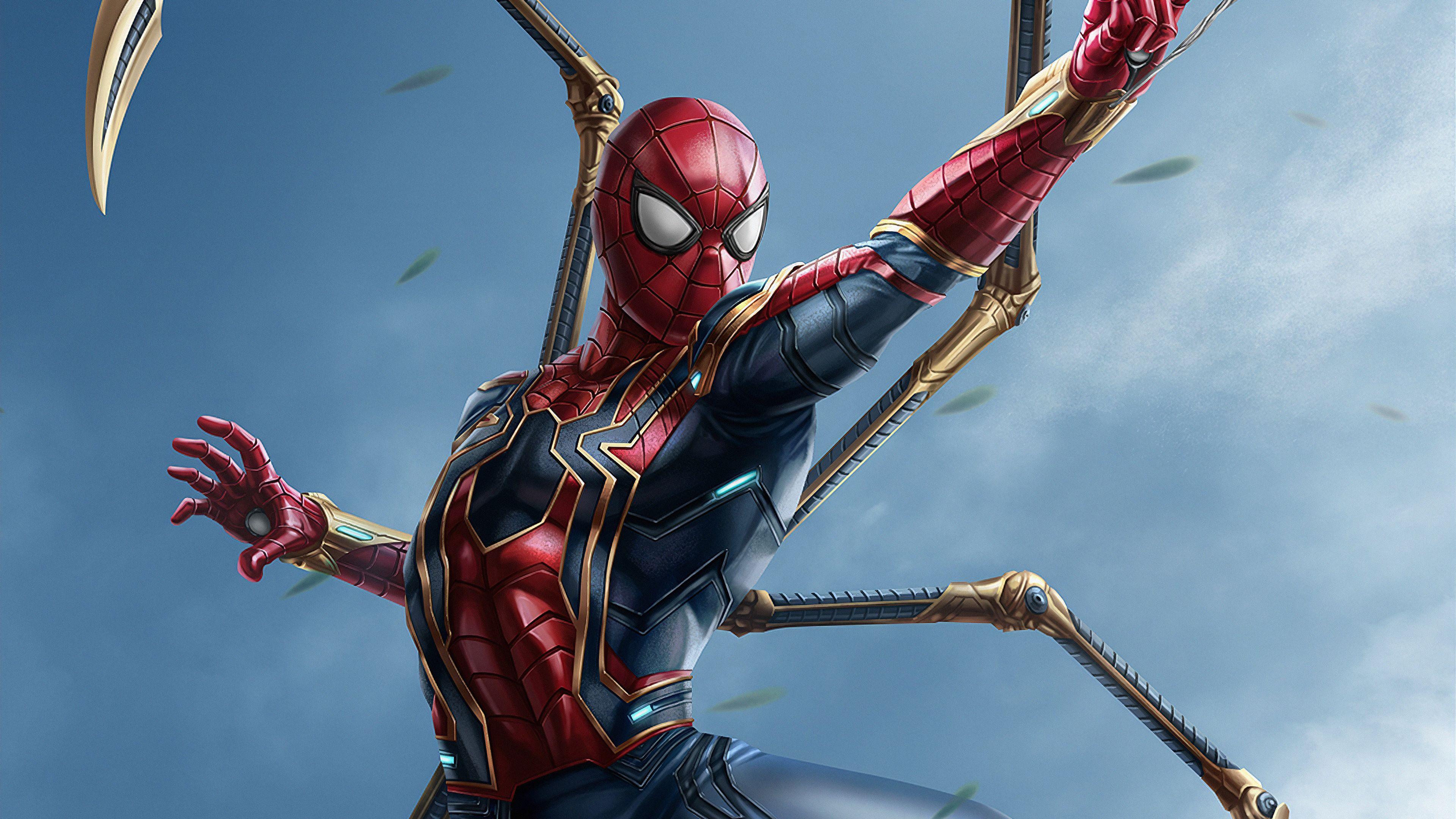3840x2160 Iron Spiderman New Suit, Siêu anh hùng HD, Hình nền 4k