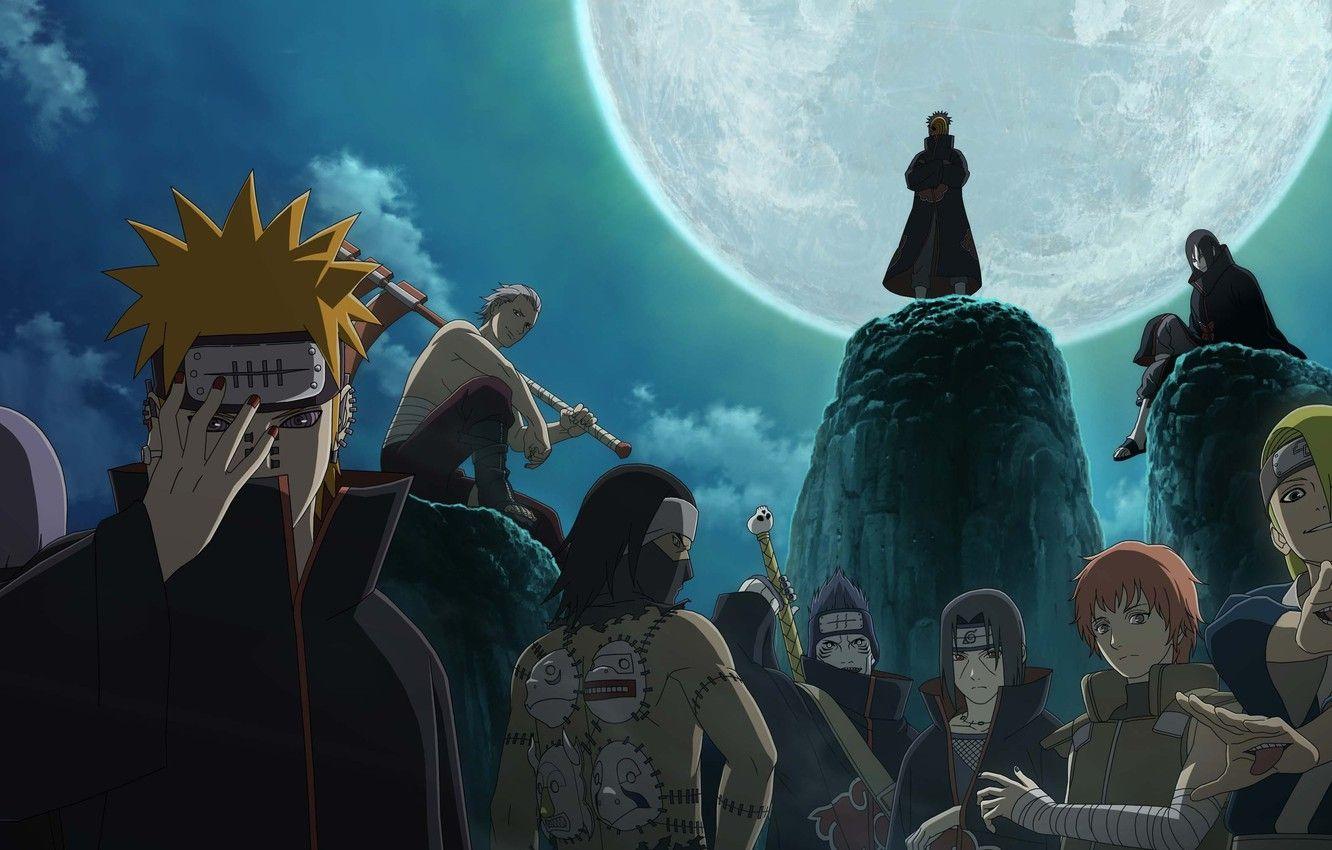 1332x850 Wallpaper naruto, Itachi, akatsuki, Deidara, Sasori, konan