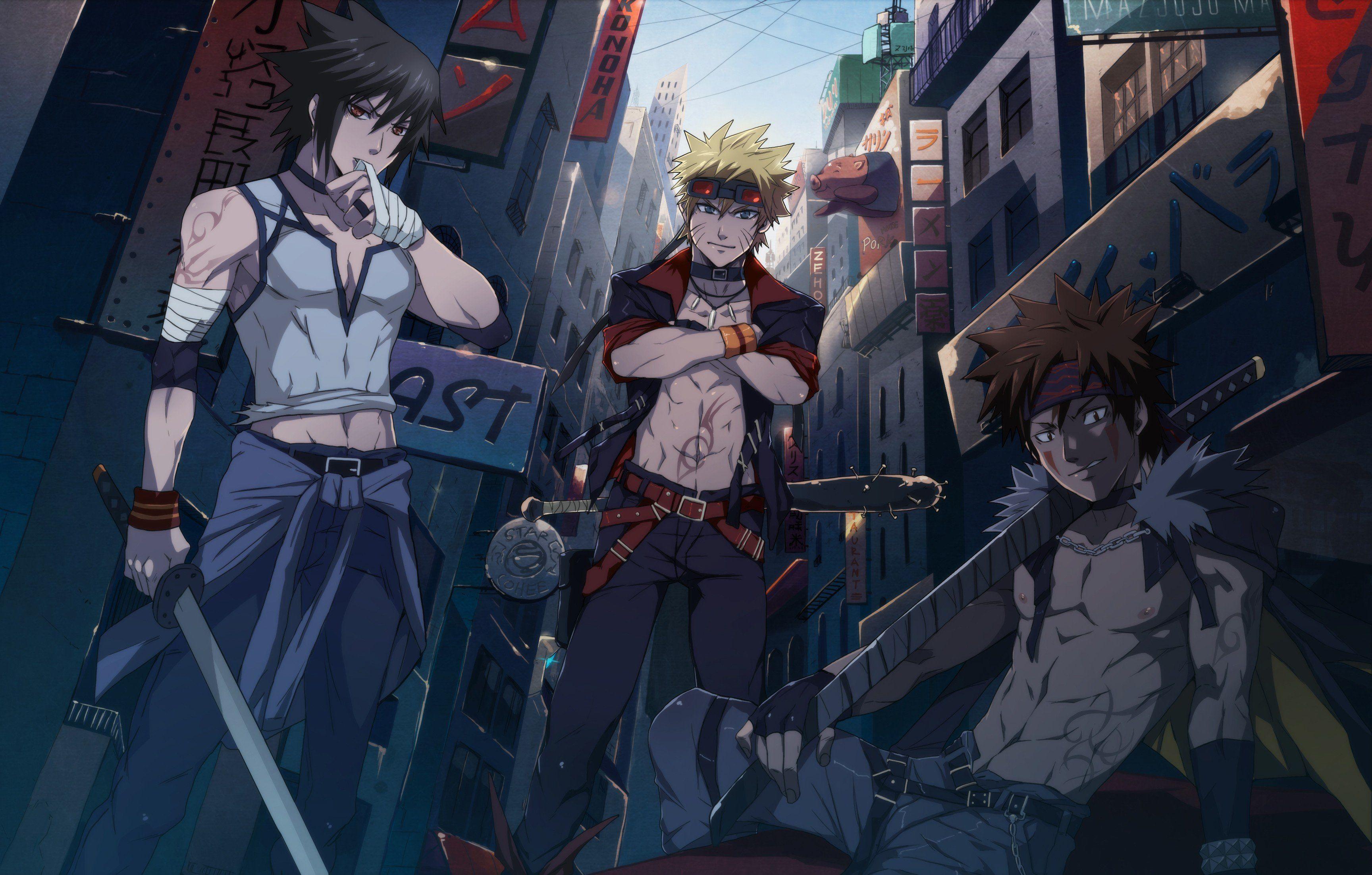 3456x2204 Uchiha Sasuke Naruto: Shippuden Uzumaki Naruto Kiba Inuzuka