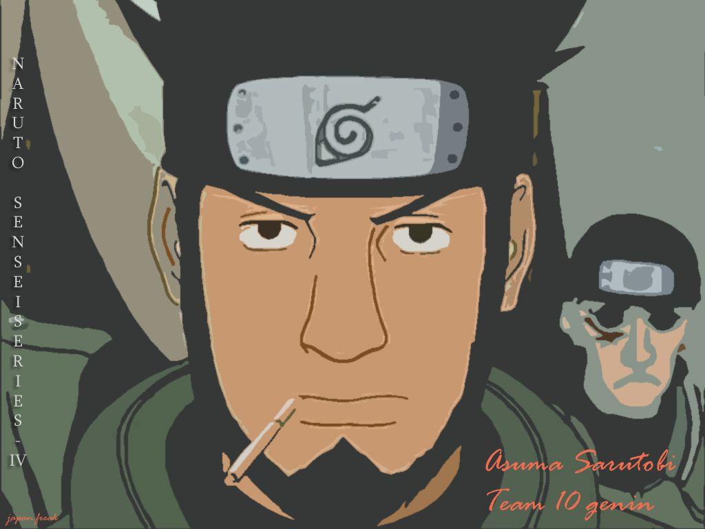 1024x768 Naruto And Bleach Anime Wallpaper: Asuma Sartubi And Sensei