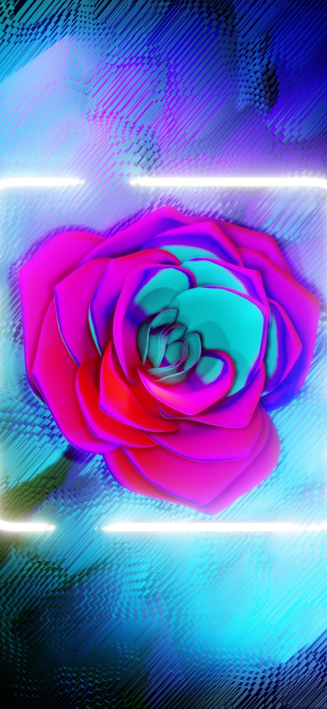 Neon Rose Wallpapers - Top Free Neon Rose Backgrounds - WallpaperAccess