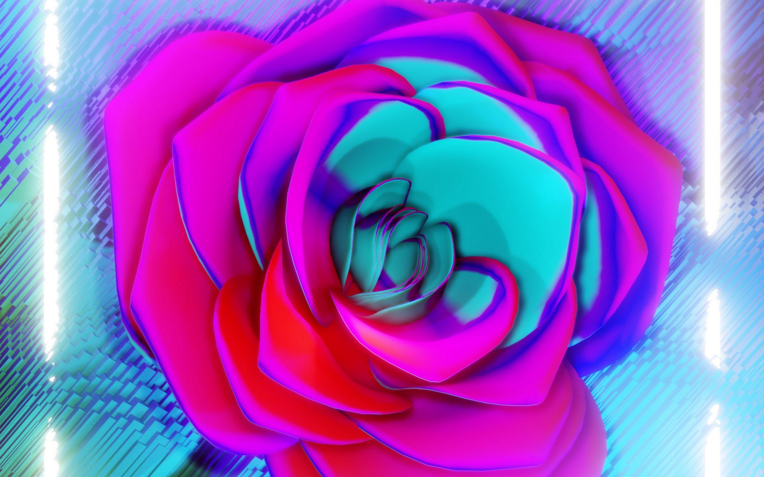 Neon Rose Wallpapers - Top Free Neon Rose Backgrounds - WallpaperAccess