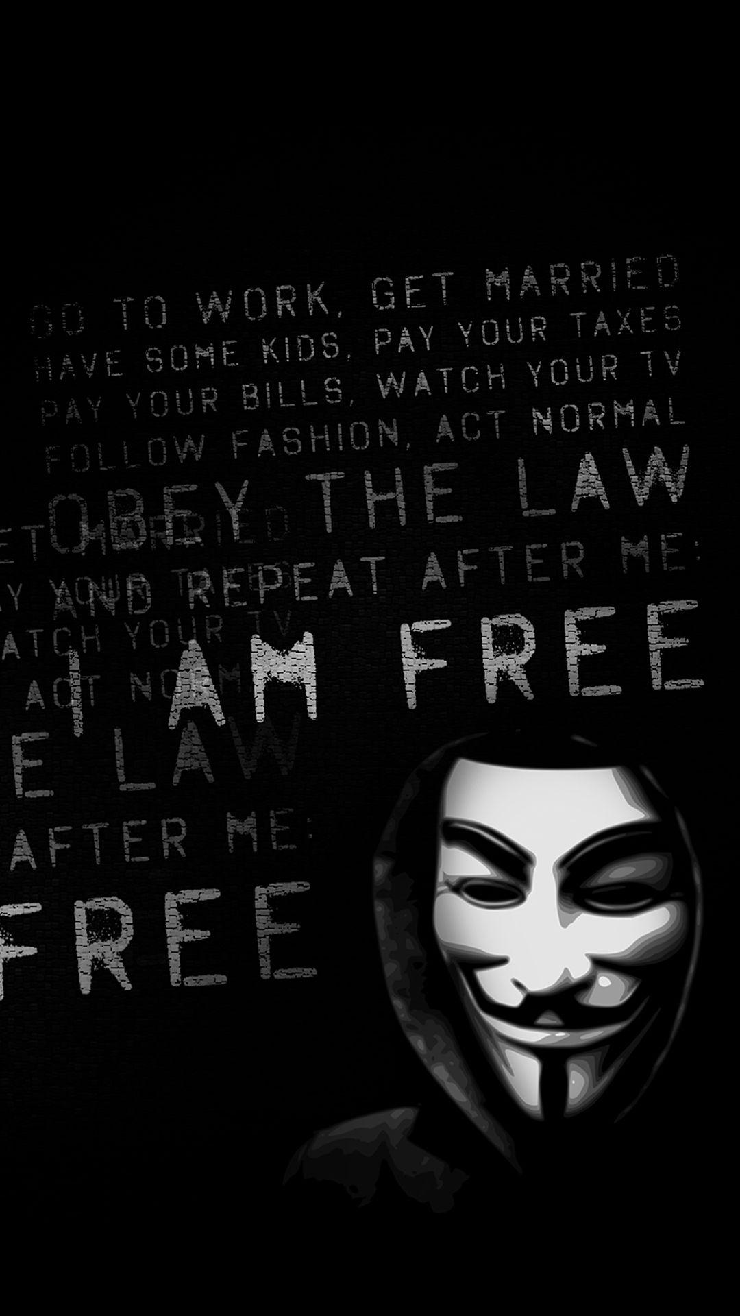 1080x1920 Free HD Anonymous Phone Wallpaper.7778