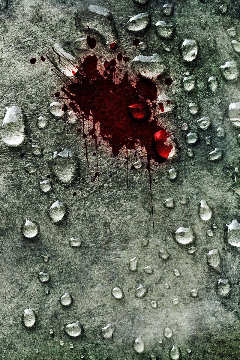 800x1200 Download wallpaper 800x1200 surface, drop, blood, wet, dark