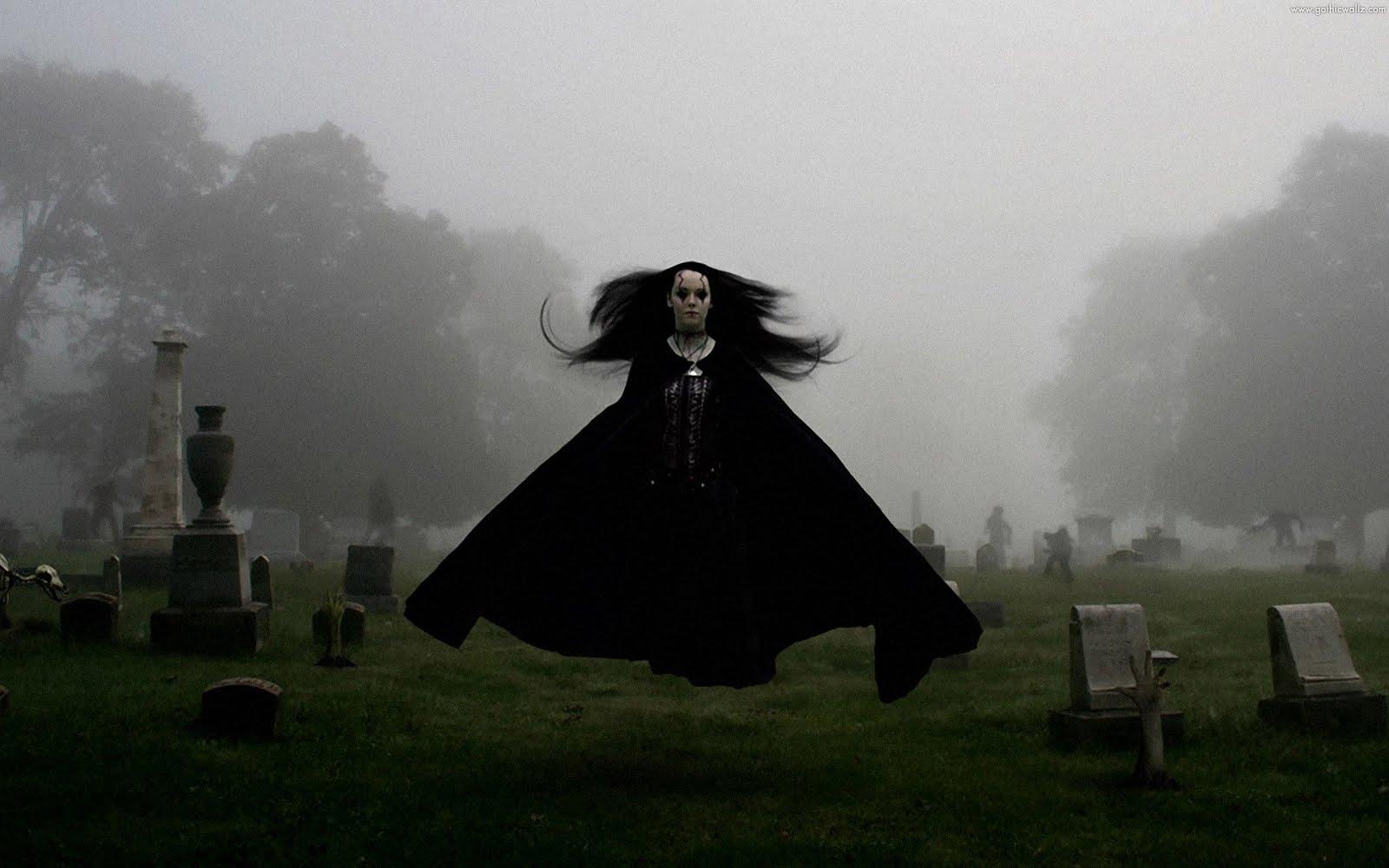 1600x1000 Flying Goth Woman