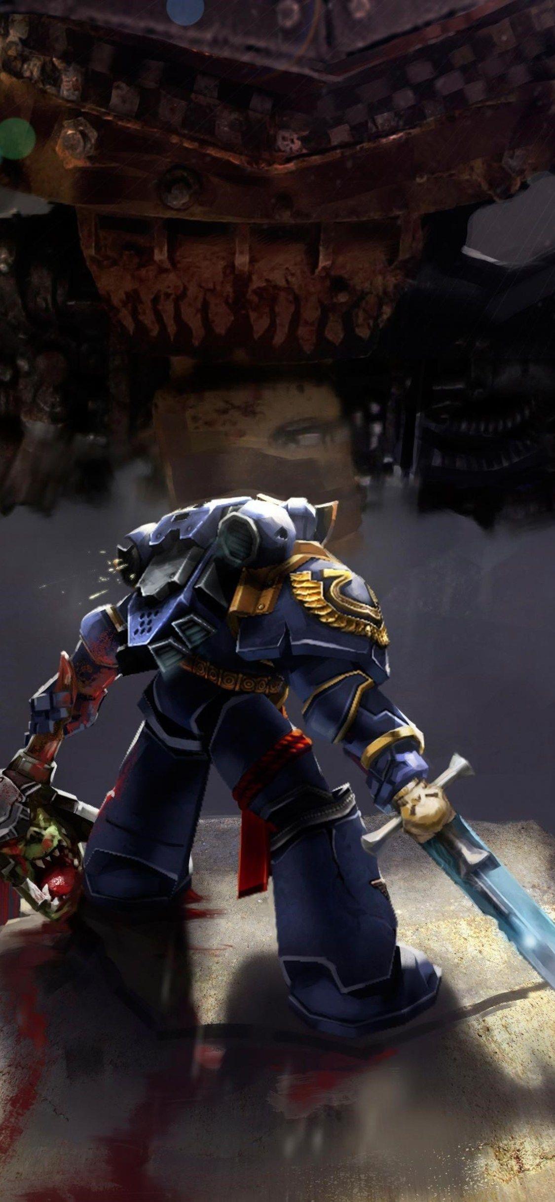 1125x2436 Warhammer 40k Space Marine Ultramarines iPhone XS