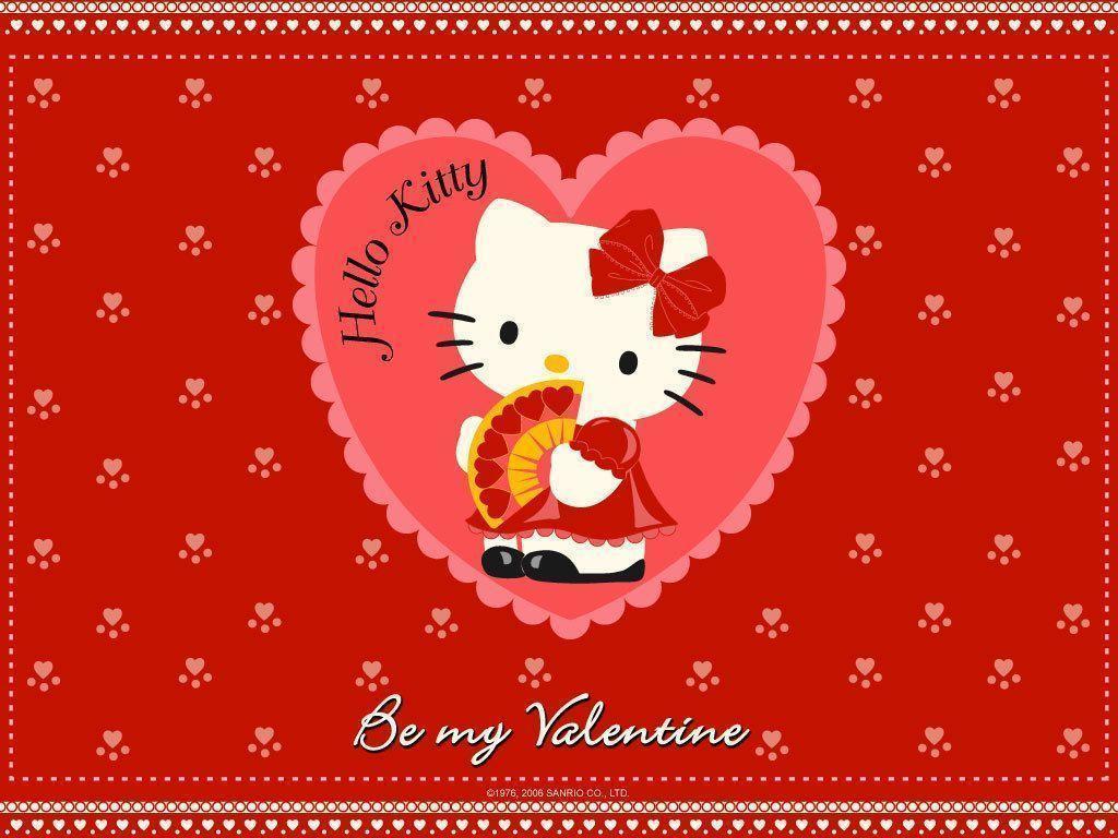 1024x768 Hello Kitty Valentine Wallpaper