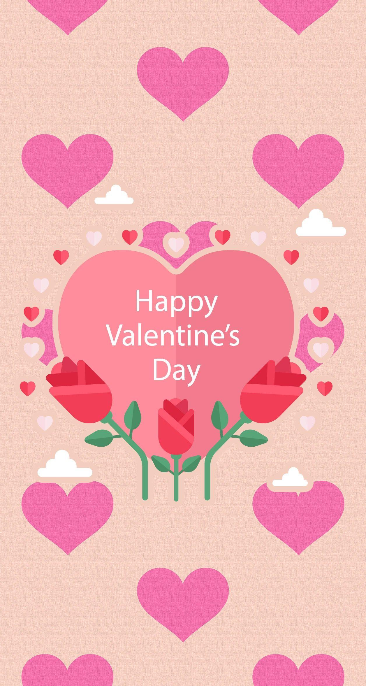 1256x2353 Kitty Valentines Wallpaper