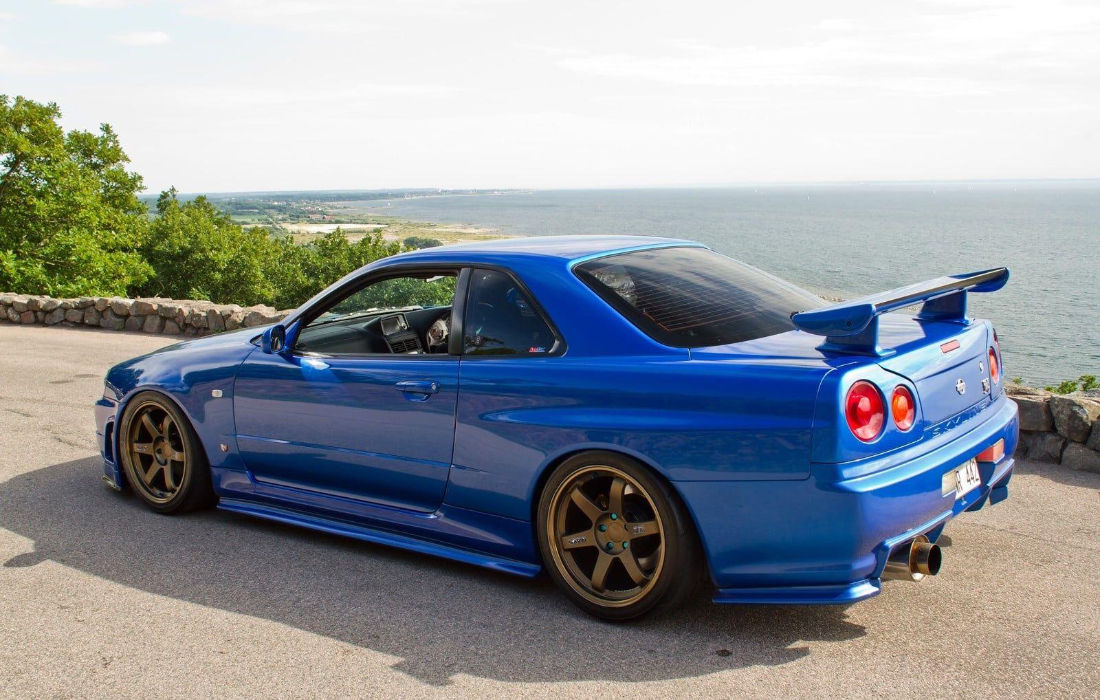 Blue Nissan Skyline R34 Wallpapers Top Free Blue Nissan Skyline R34 Backgrounds Wallpaperaccess 