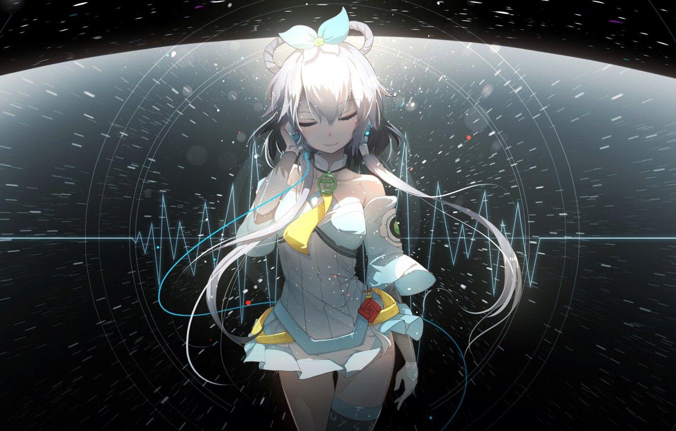1332x850 Wallpaper girl, Vocaloid, anime, white hair, Luo Tianyi