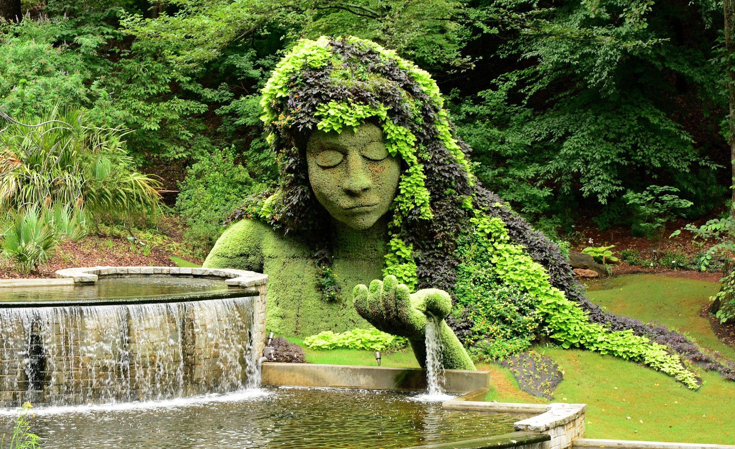 2380x1455 Beautiful Atlanta Botanical Garden In USA HD Pic HD wallpaper