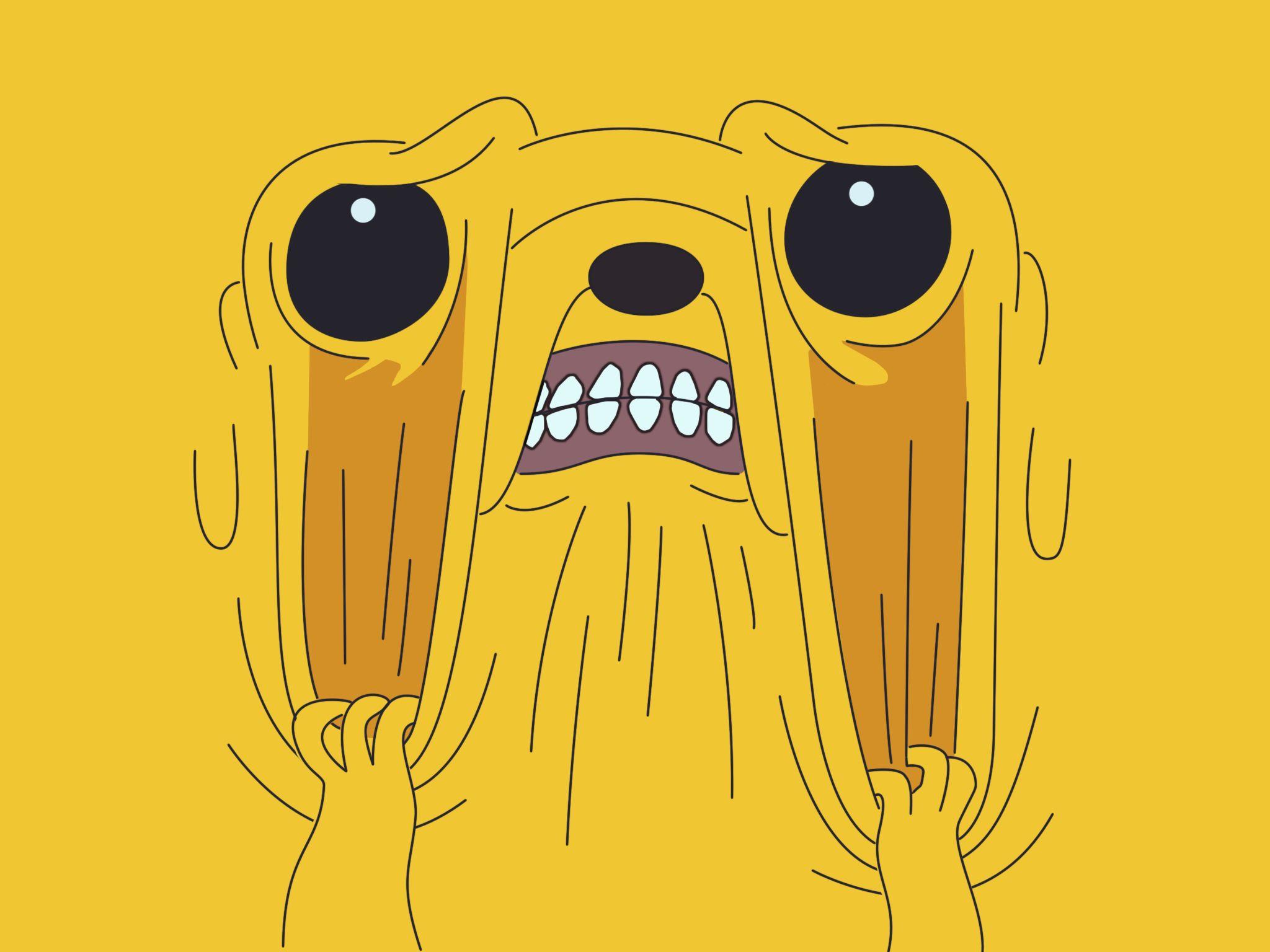 2048x1536 Adventure Time Yellow face cartoon wallpaperx1536