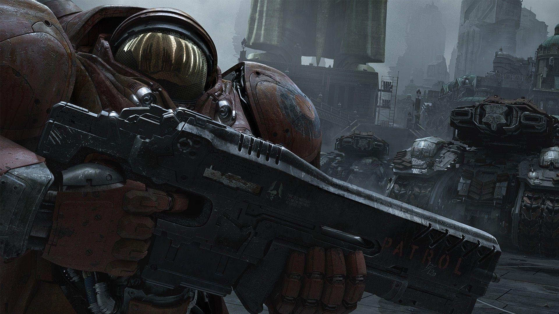 1920x1080 Starcraft 2 Marine Wallpaper