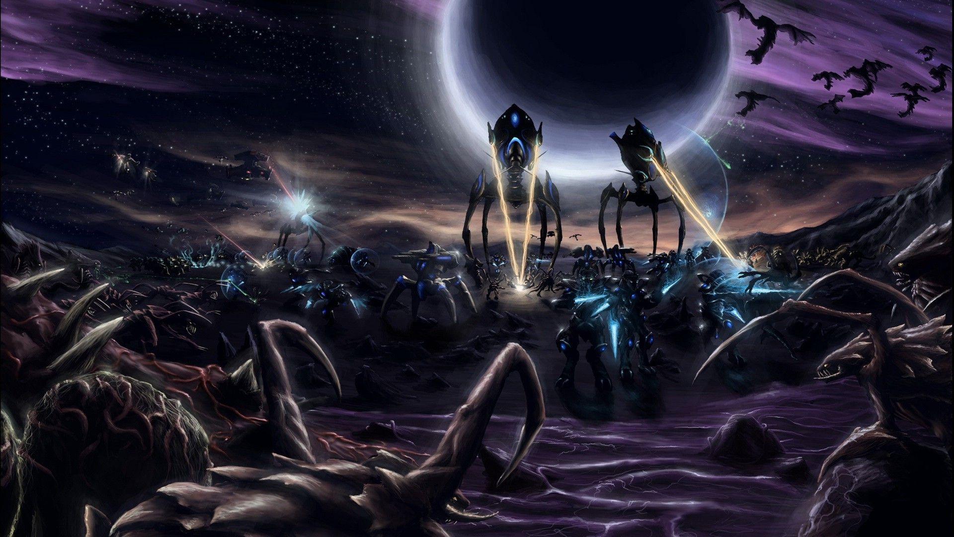 1920x1080 Starcraft II, Protoss, Zerg, Terran Wallpaper HD / Desktop and Mobile Background