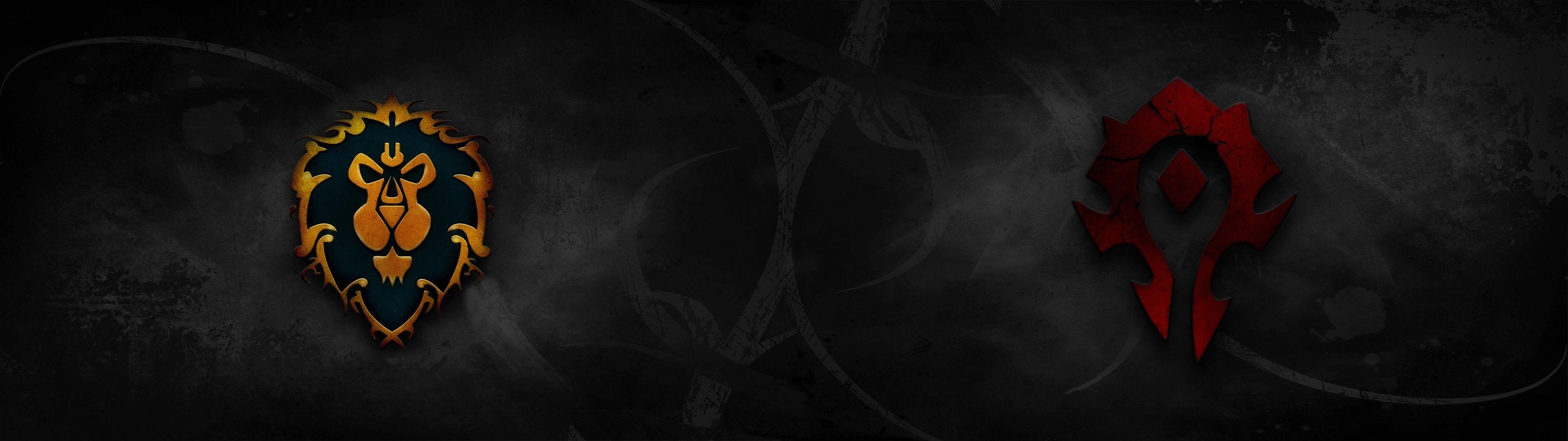 3840x1080 world of warcraft horde alliance wallpaper