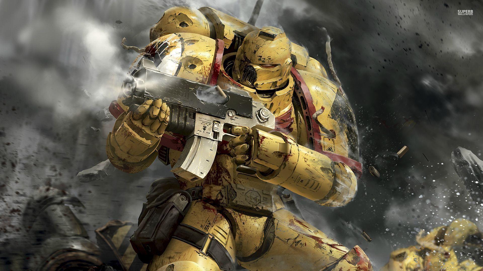 1920x1080 Video game poster, Warhammer Space Marine, Warhammer