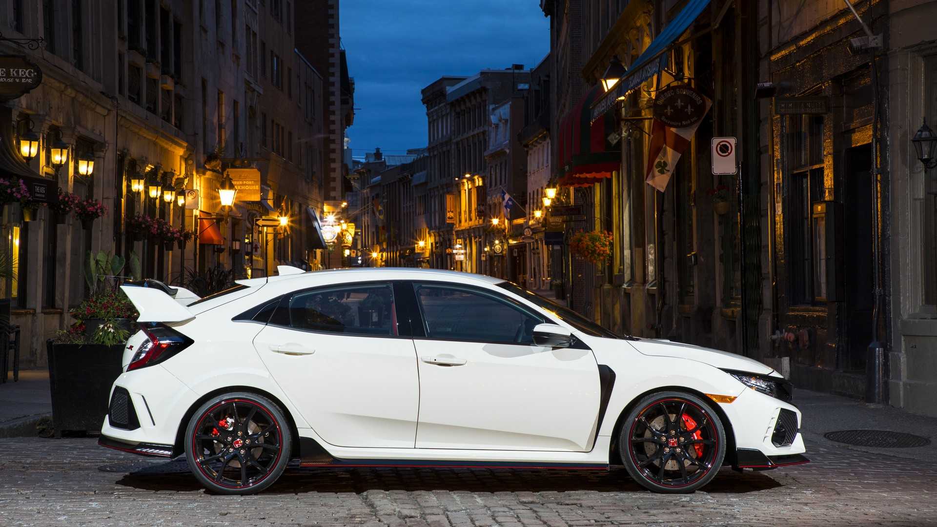 1920x1080 Honda Civic Type R (Color: White Orchid Pearl) Side